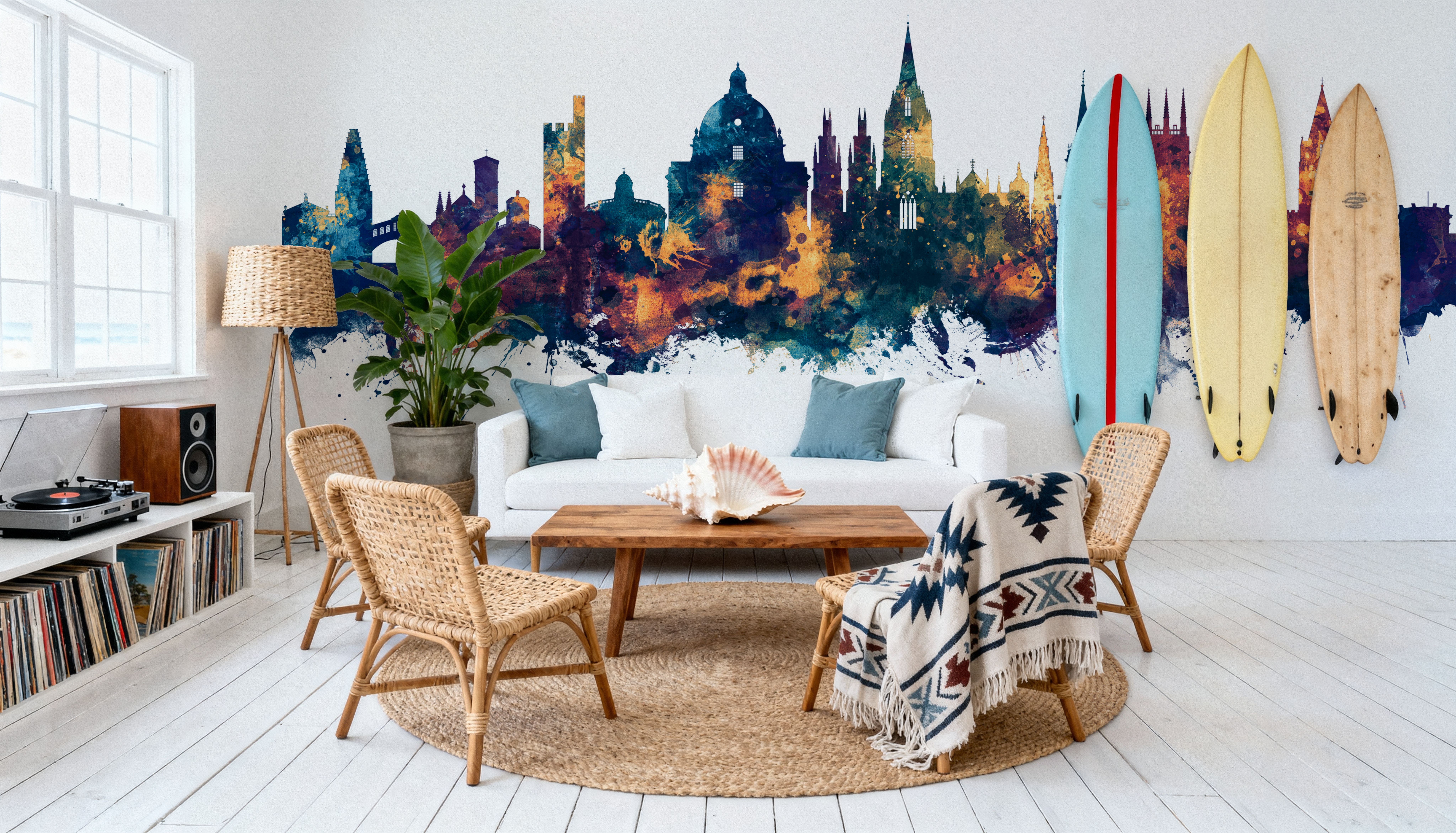 Oxford England Skyline Blue & Bronze