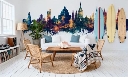 Oxford England Skyline Blue & Bronze