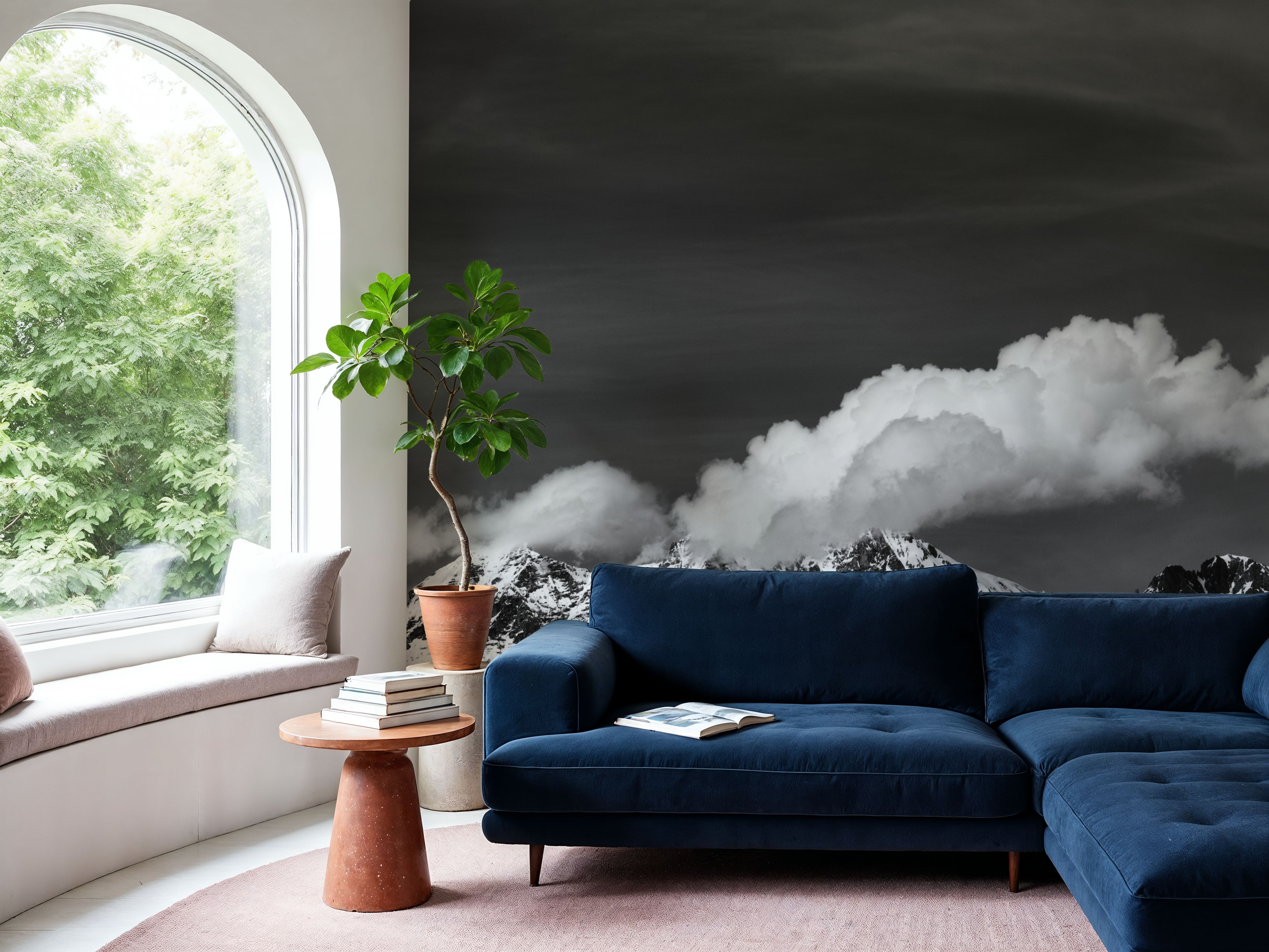 Wall Mural - The Dolomites I - Mountains Landscapes mural wallpaper - Hallway staircases - Wallism US - Premium, Textured or Peel & Stick