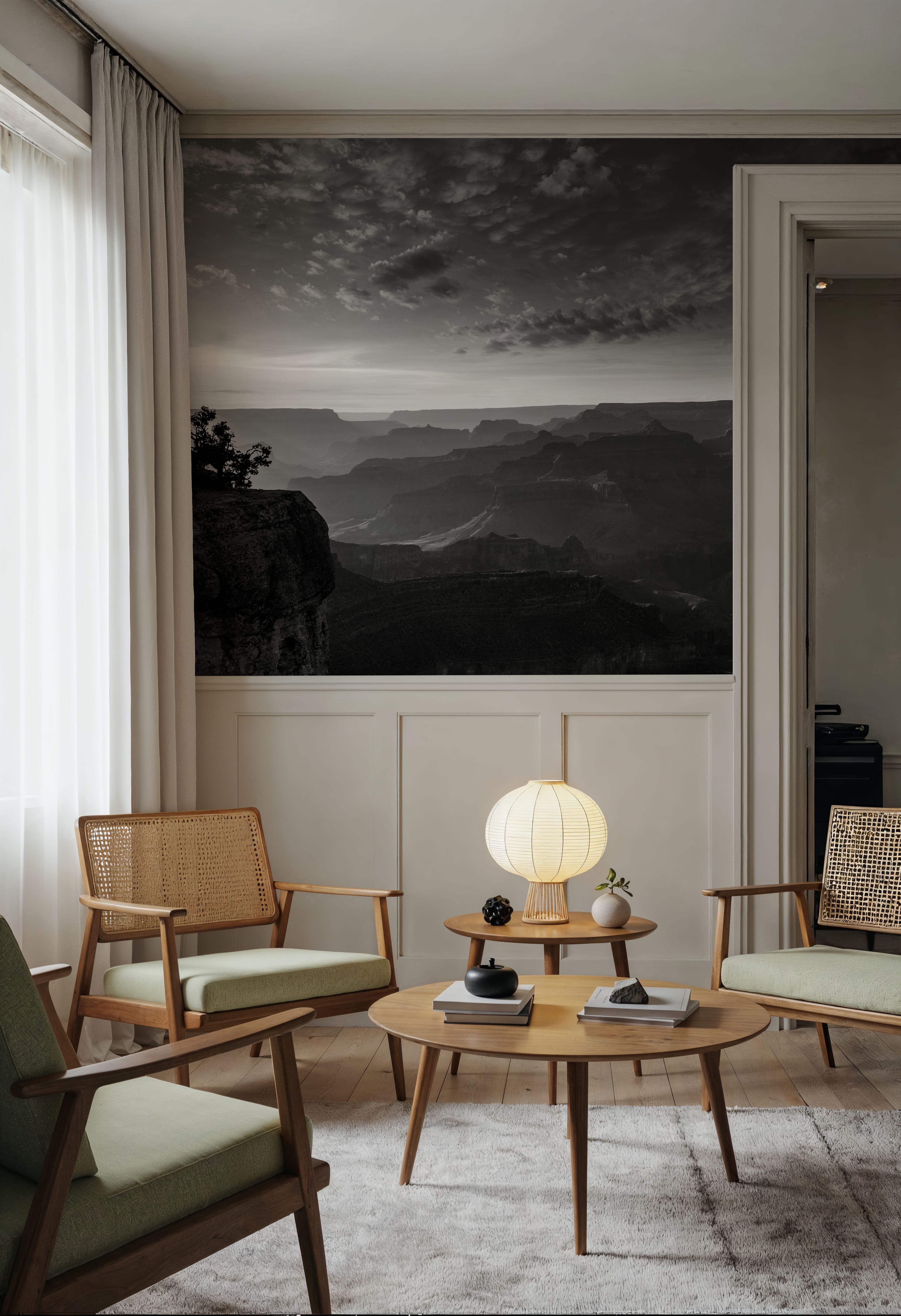 Grand Canyon Sunset BW