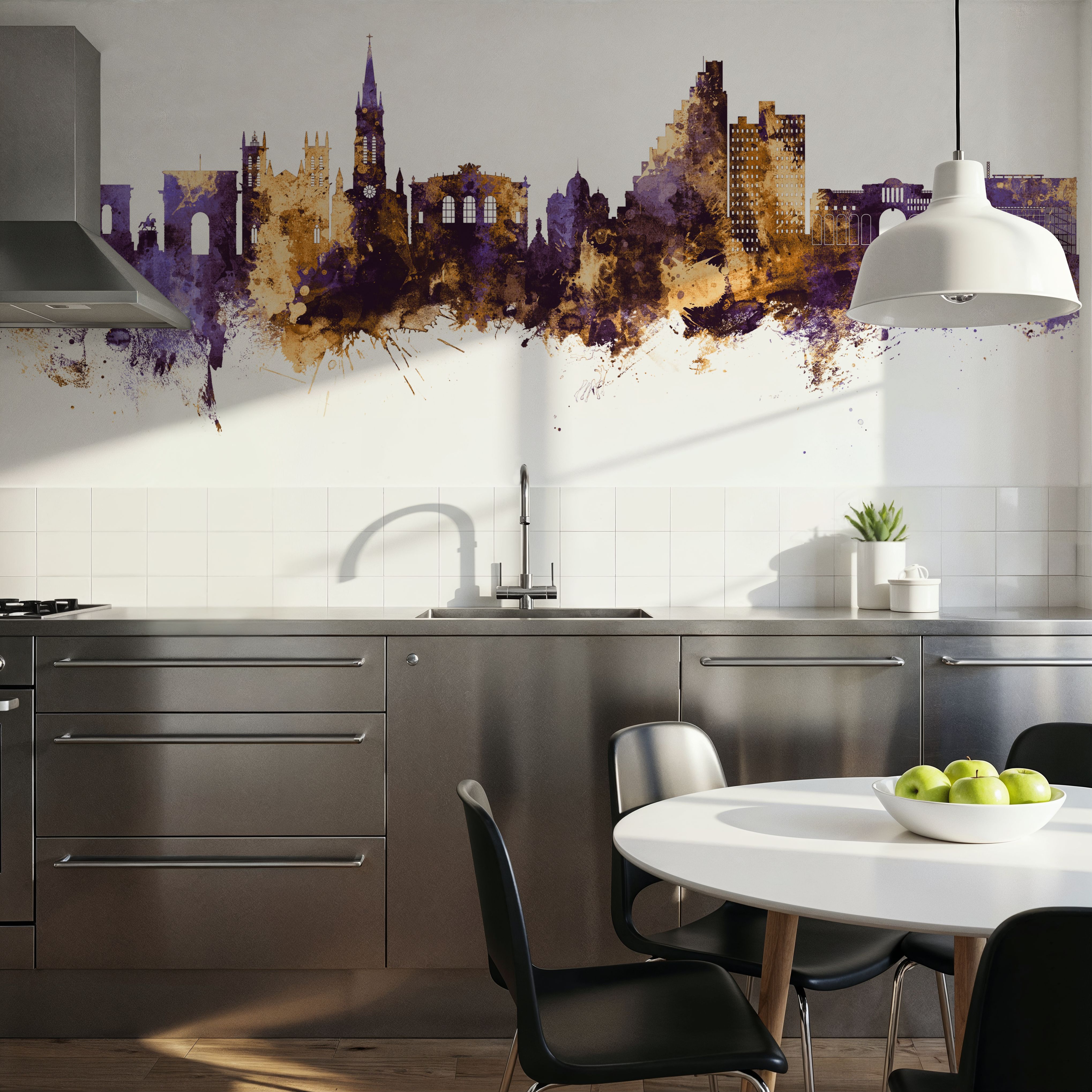 Montpellier Skyline Purple & Gold