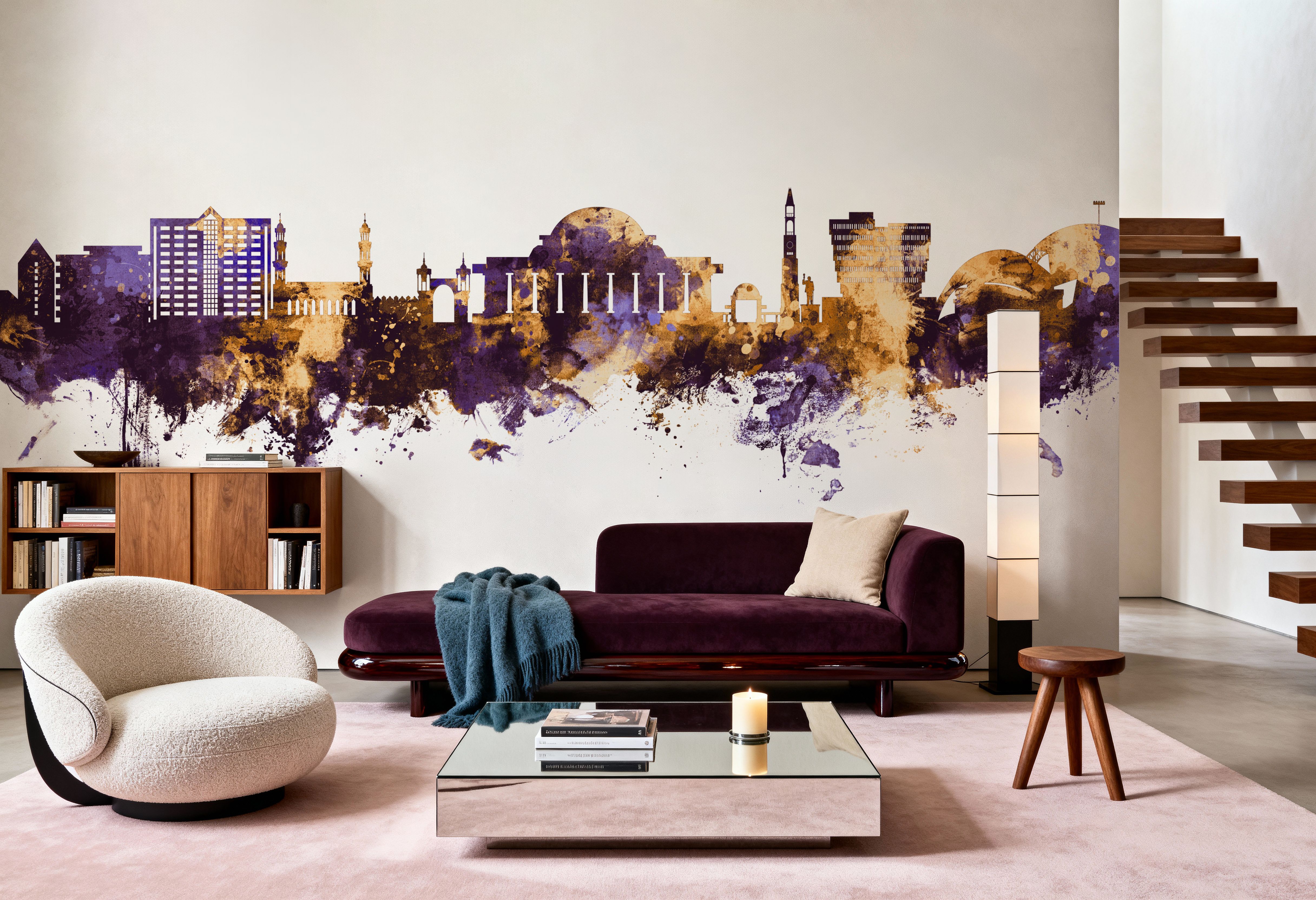 Lilongwe Malawi Skyline Purple & Gold