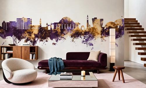 Lilongwe Malawi Skyline Purple & Gold