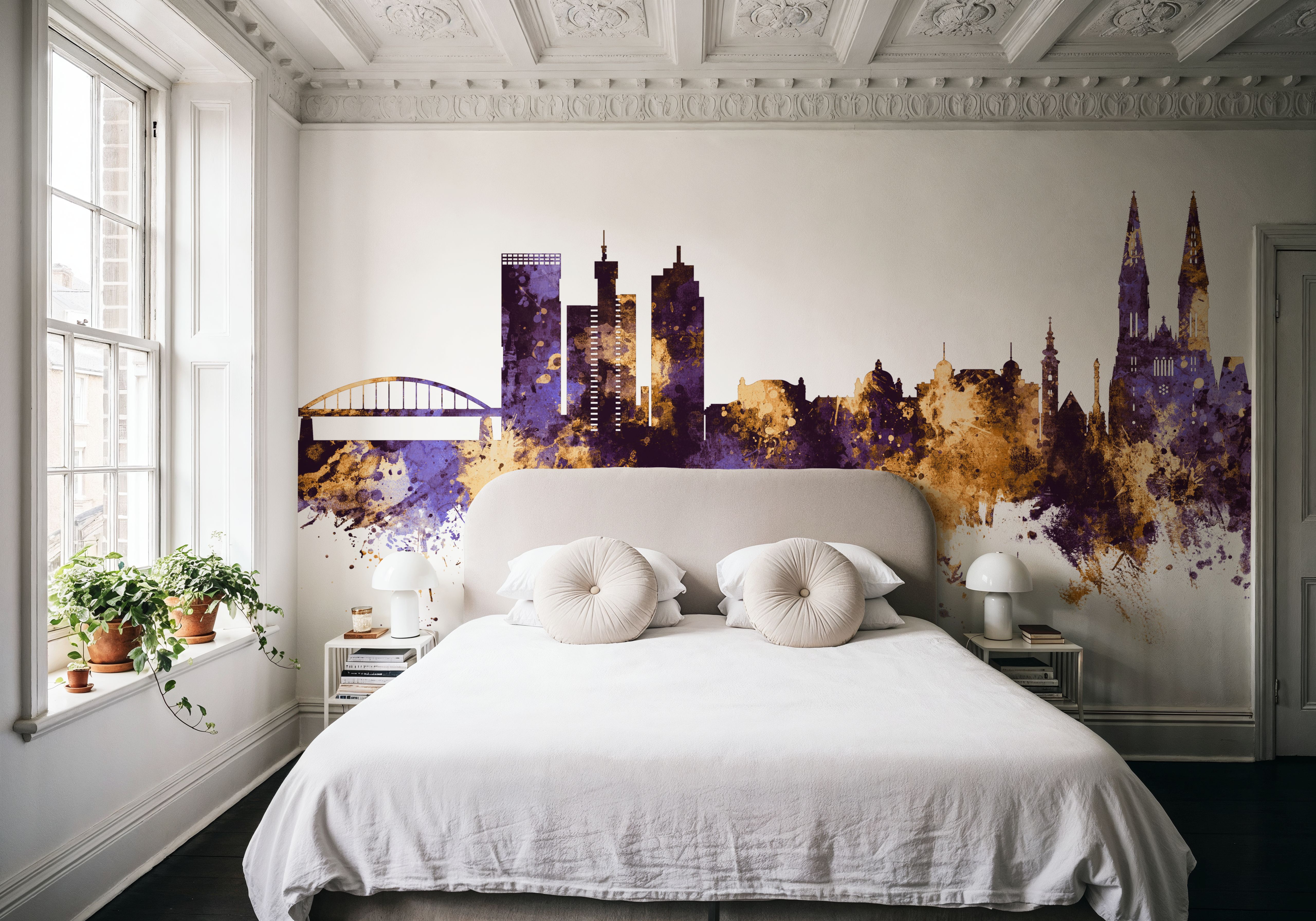 Zagreb Croatia Skyline Purple & Gold