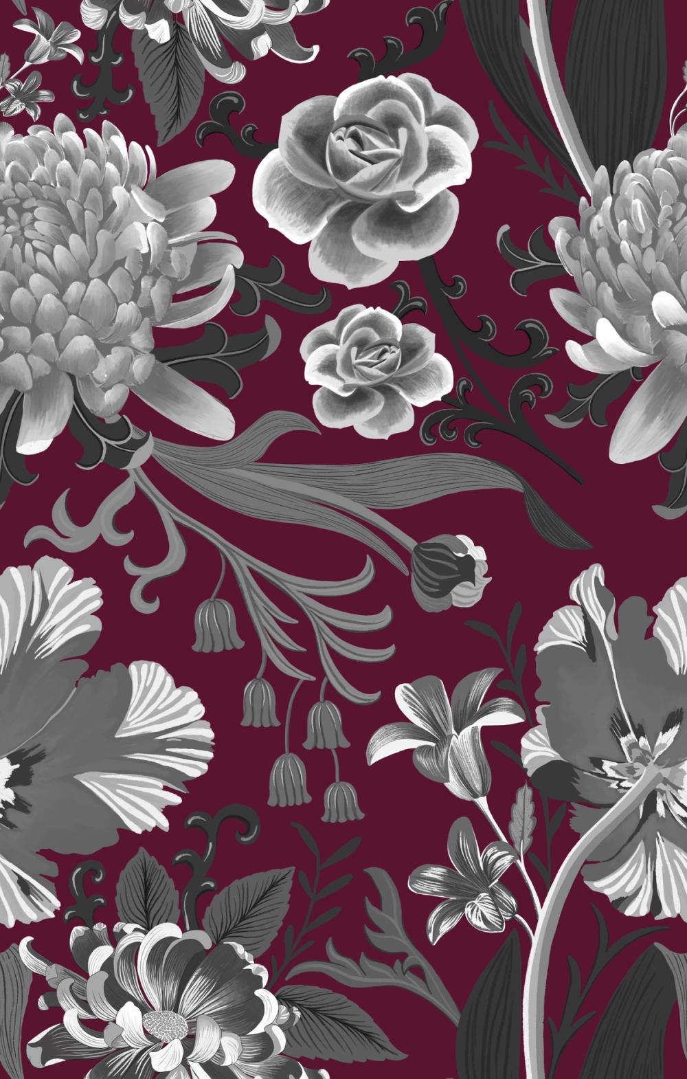 Rococo Chysatemums, Stone on Wine