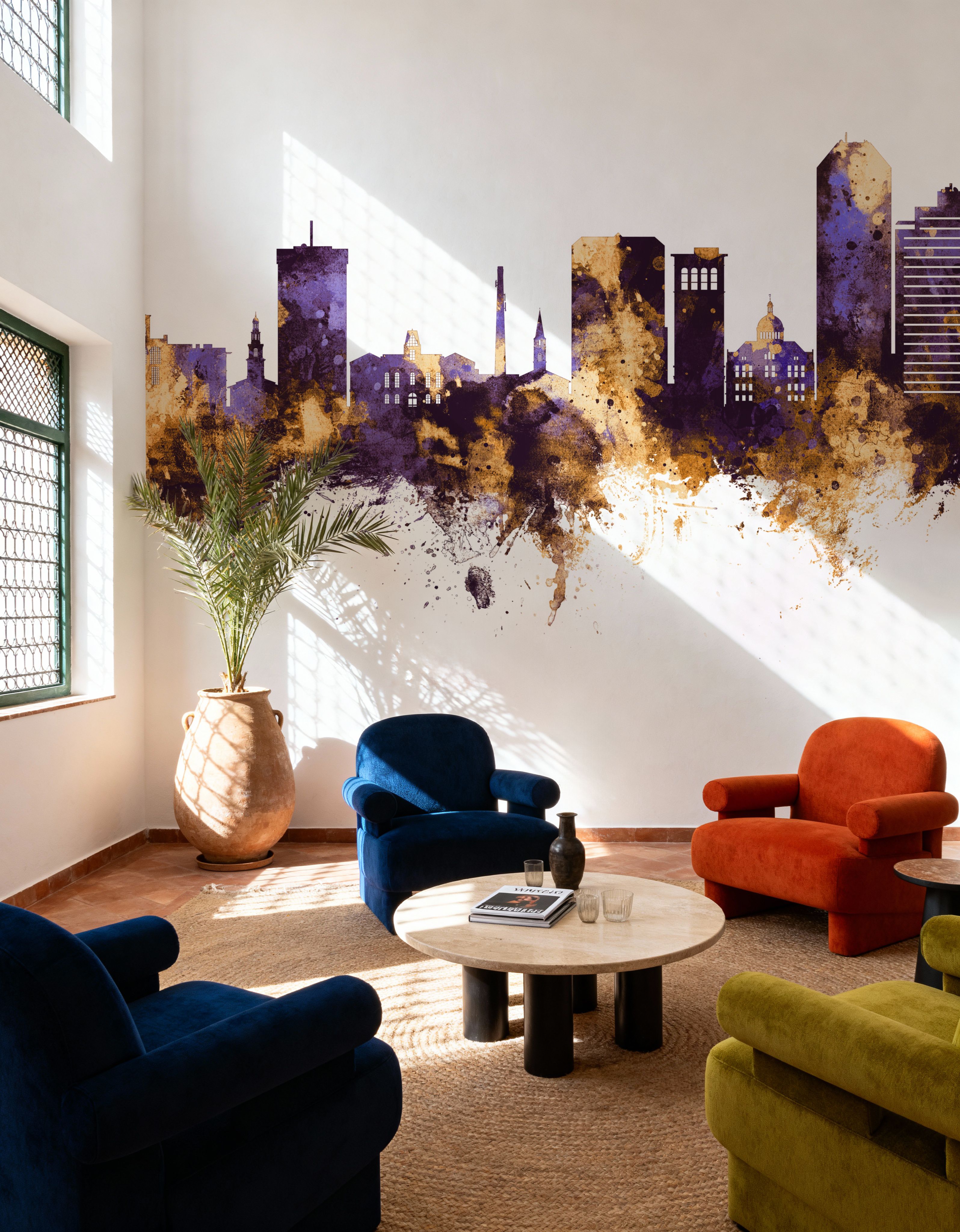 Lexington Kentucky Skyline Purple & Gold