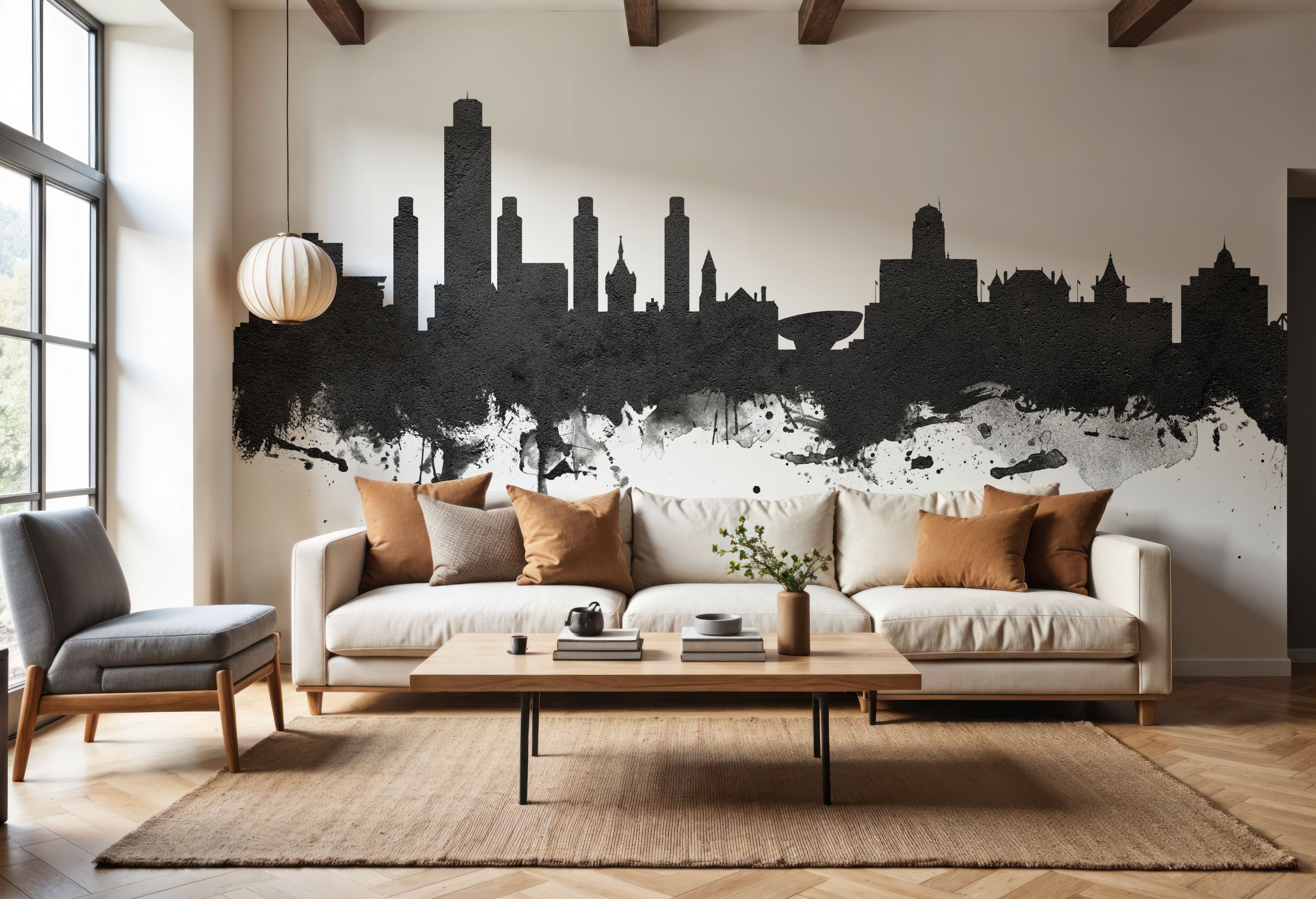 Albany New York Skyline Black & White