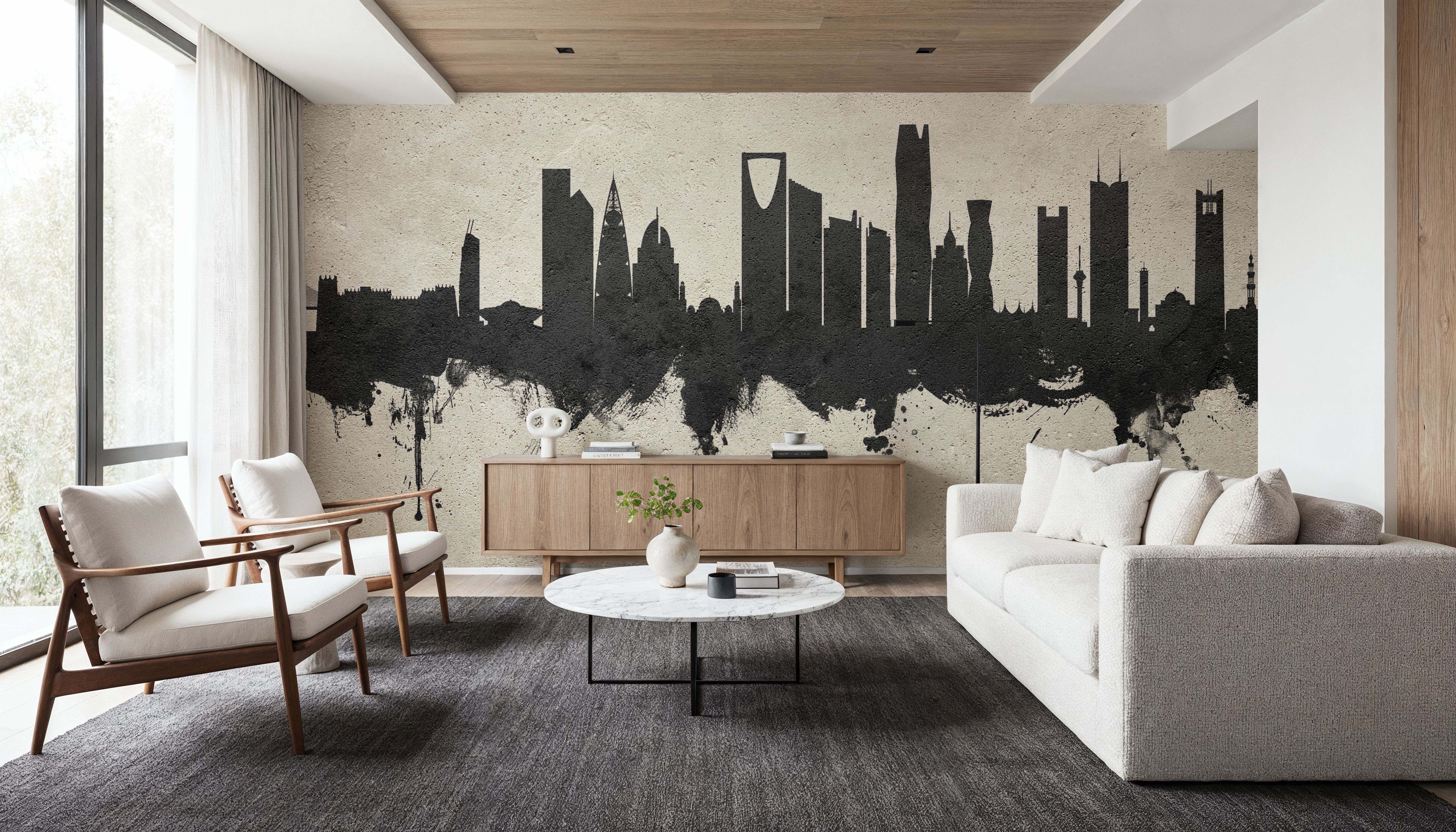 Riyadh Saudi Arabia Skyline Concrete