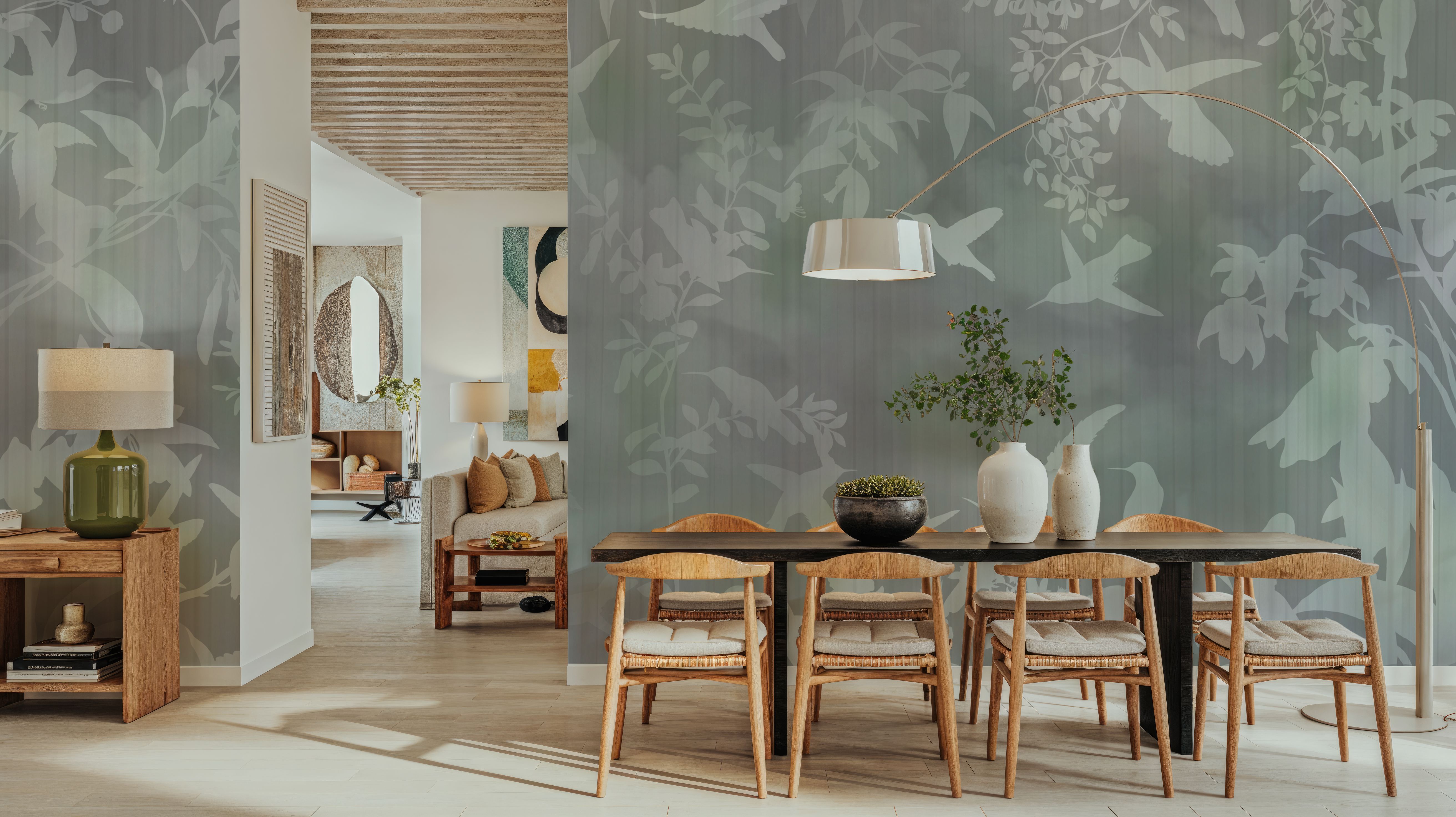 Birds in the Fog Blue