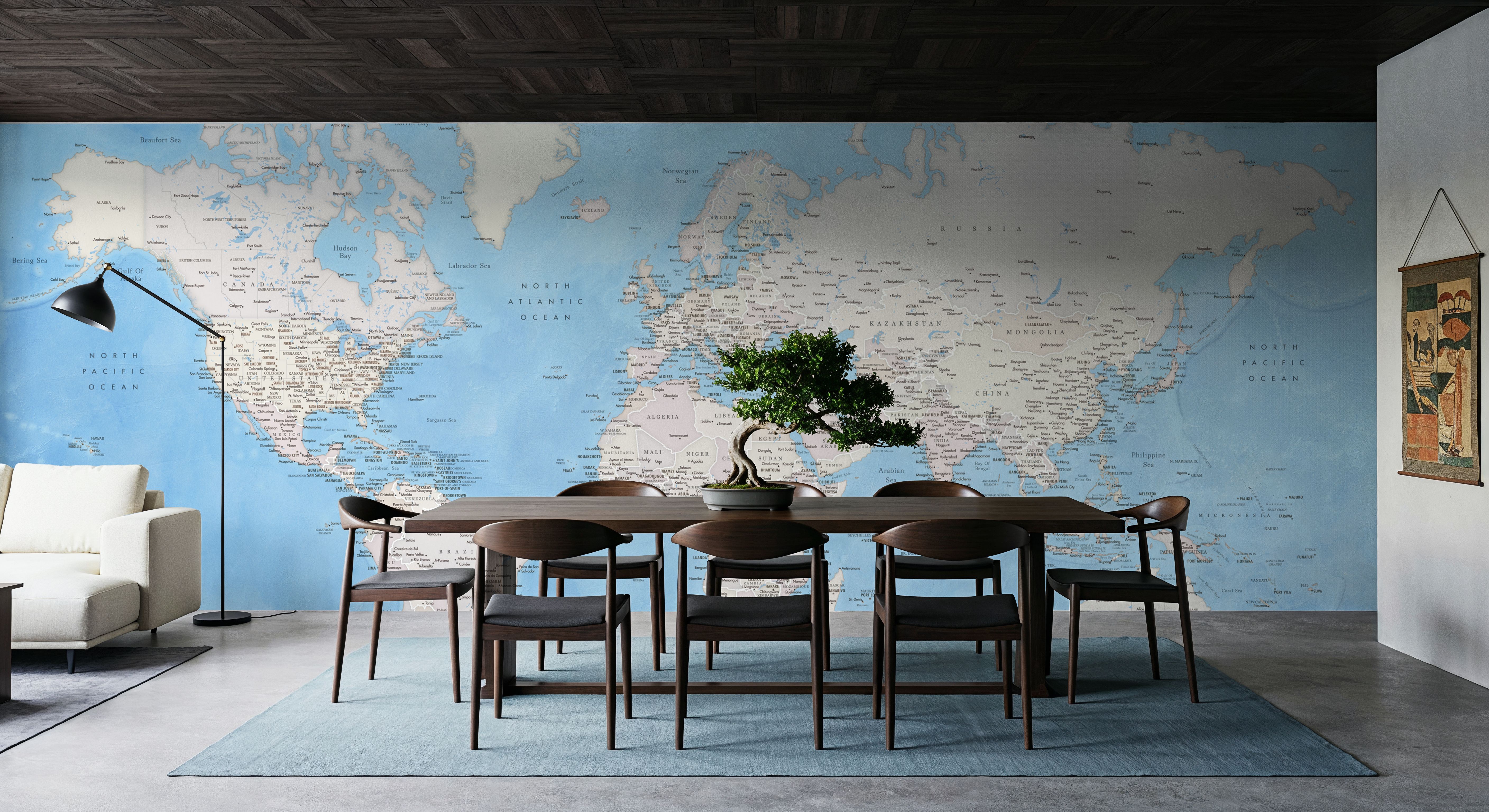 World Map Cities - Benning