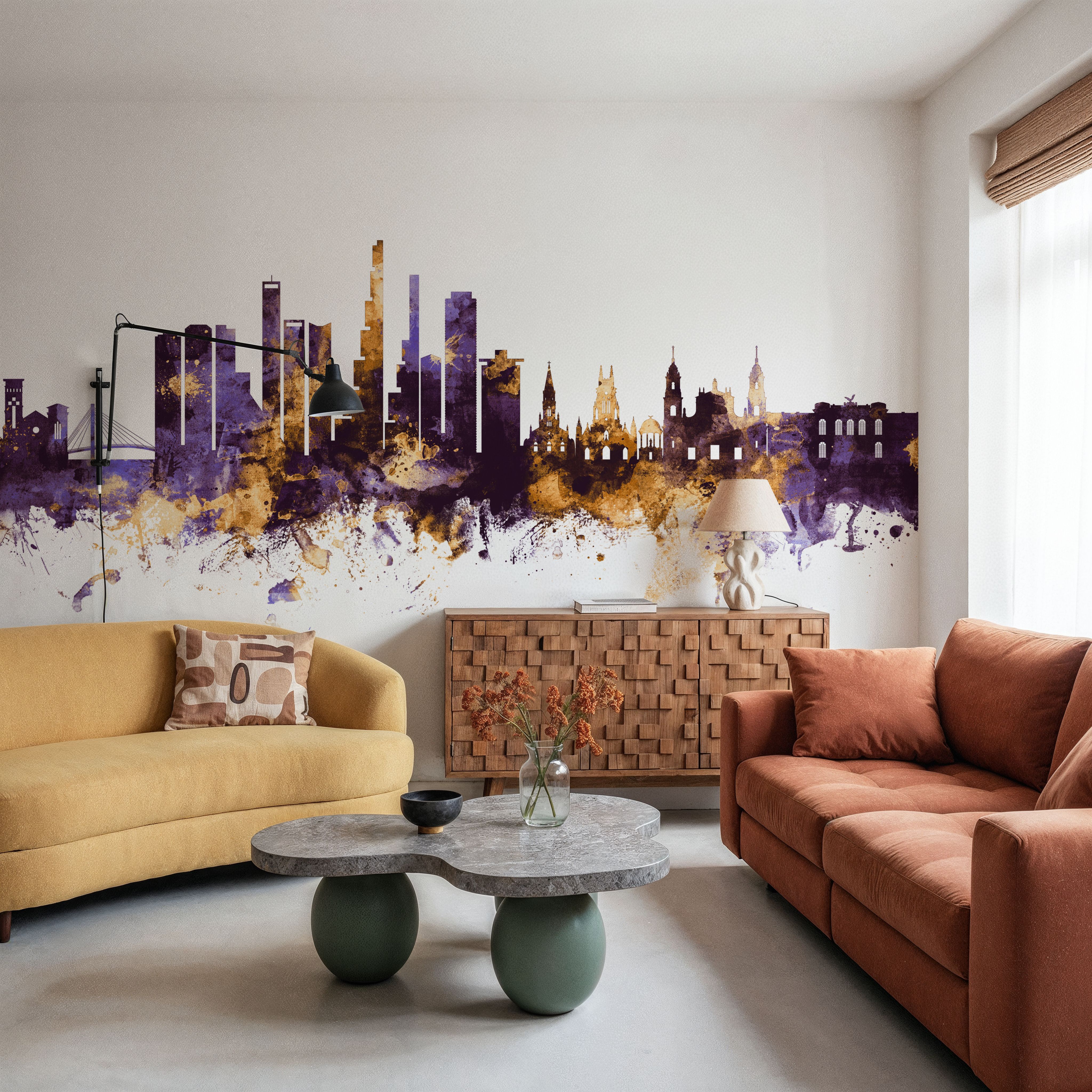 Bogotá Colombia Skyline Purple & Gold