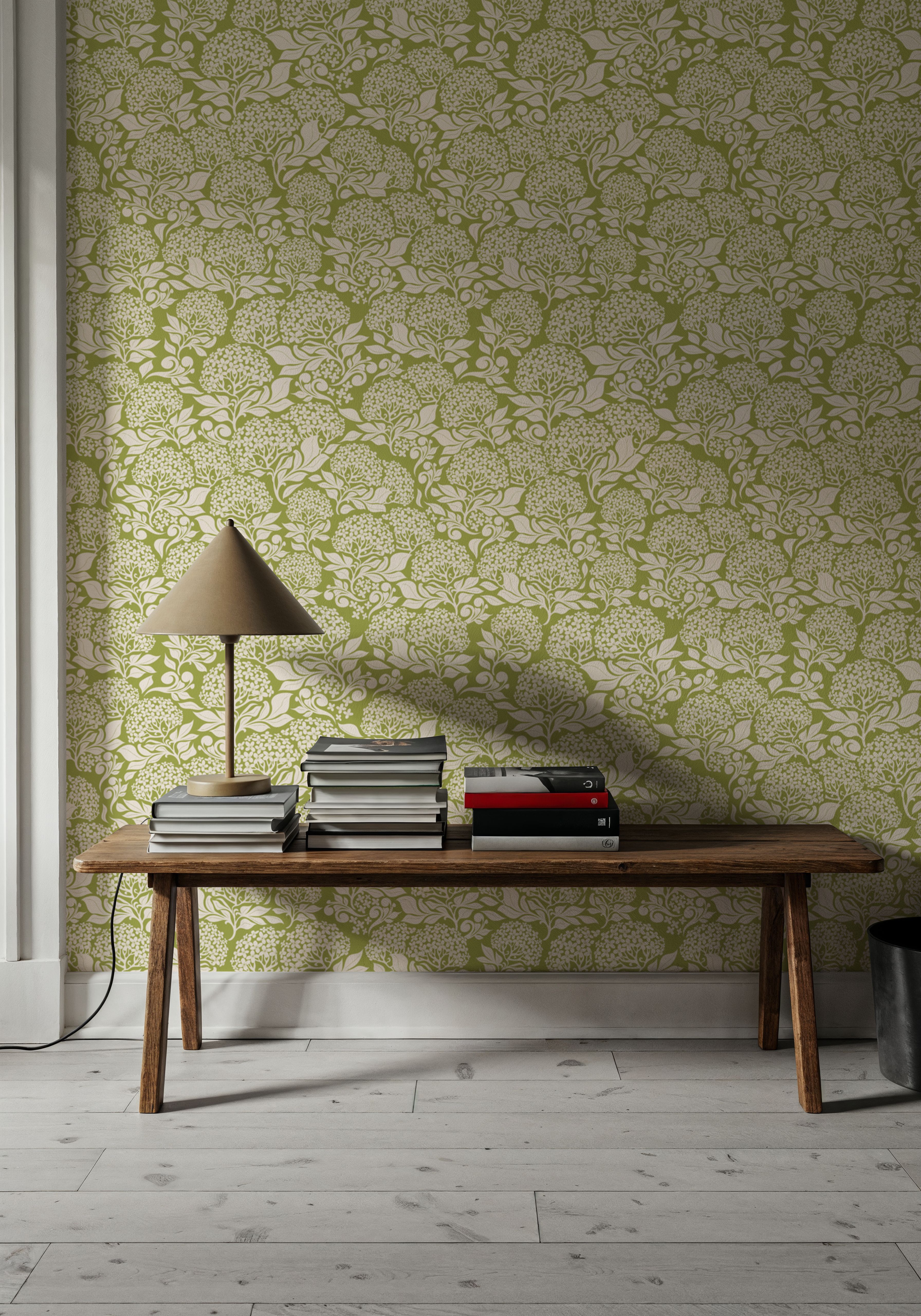 Hydrangea, Pistachio, Wallpaper