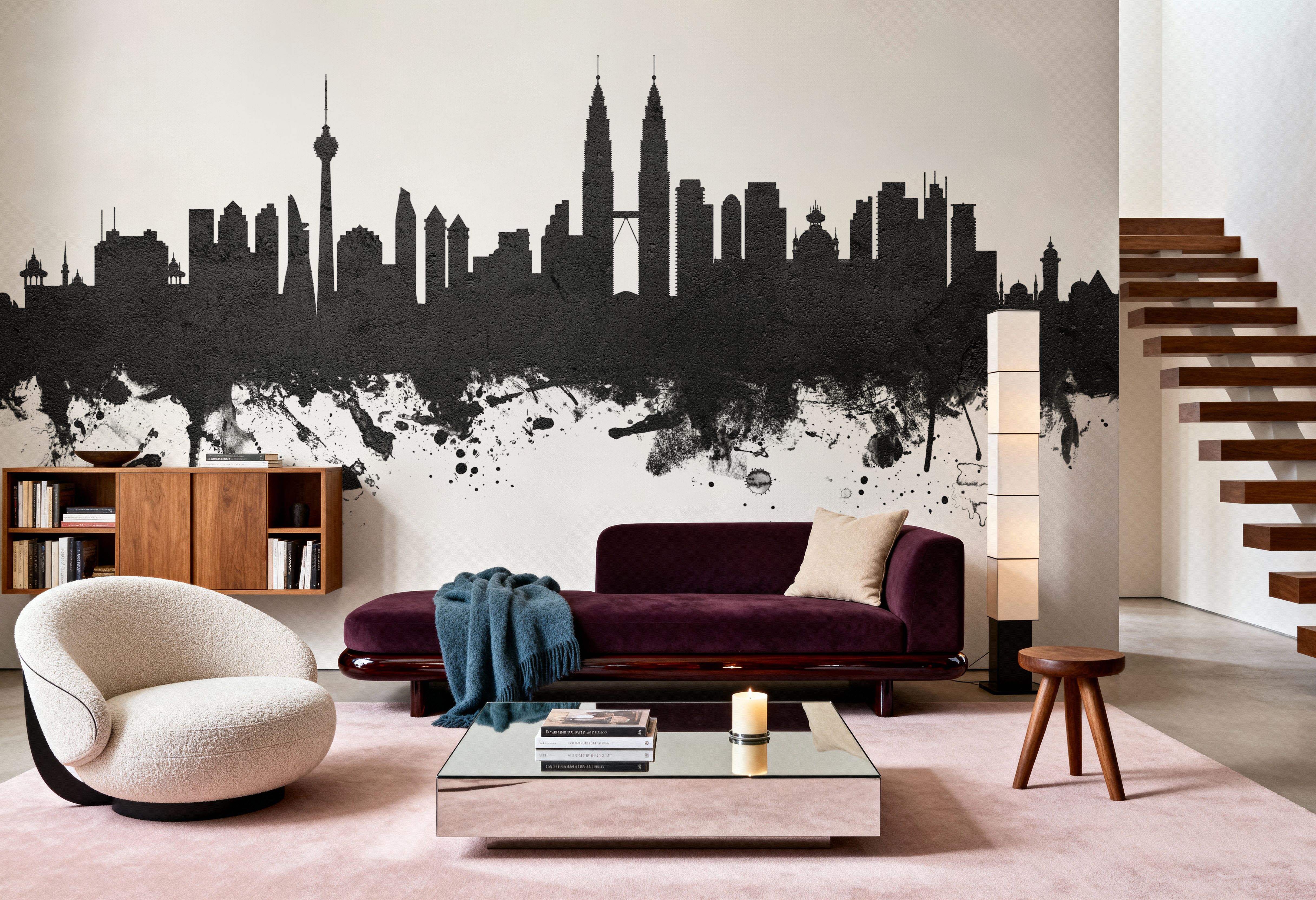 Kuala Lumpur Skyline Black & White