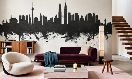 Kuala Lumpur Skyline Black & White