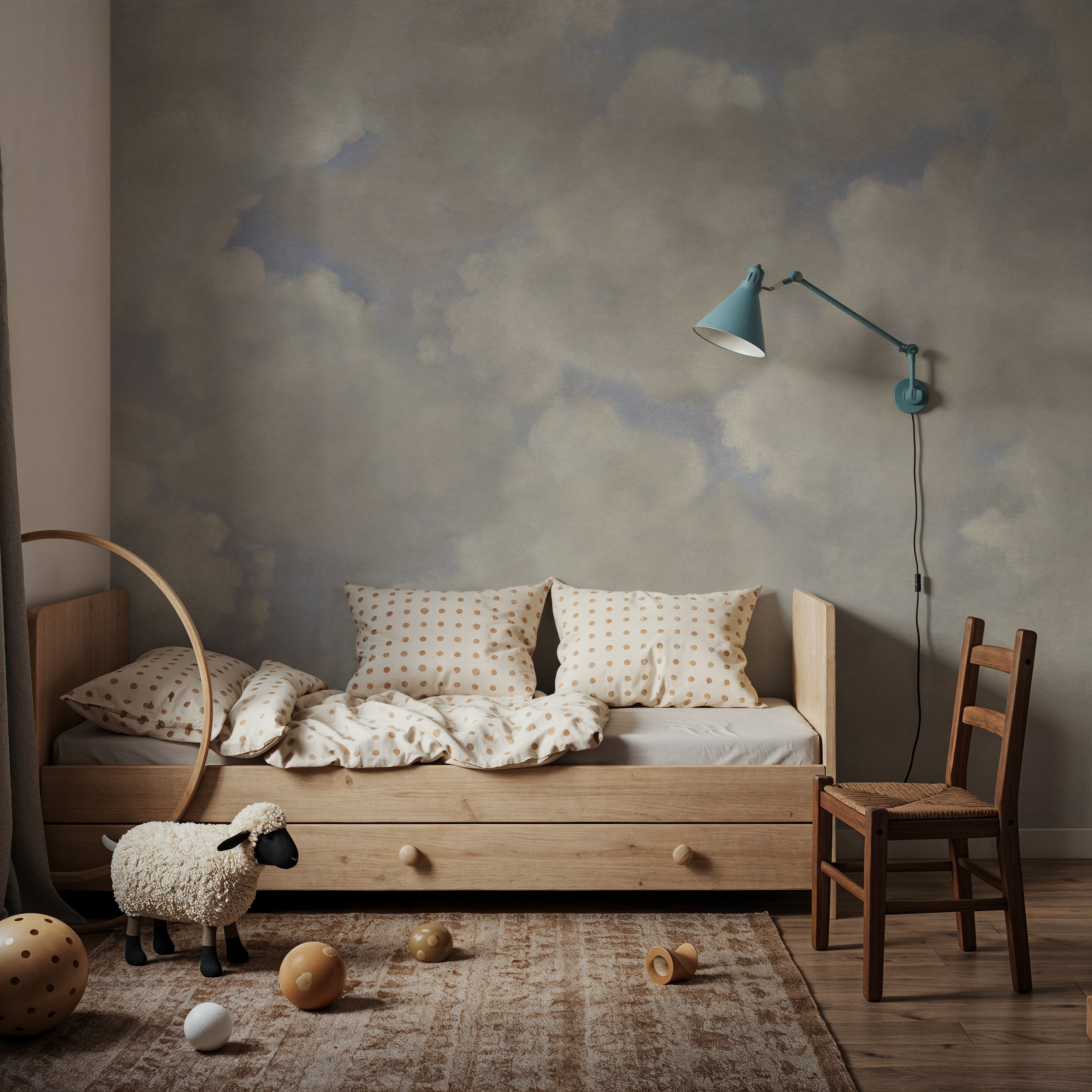 Painted Dreamy Clouds, Vintage