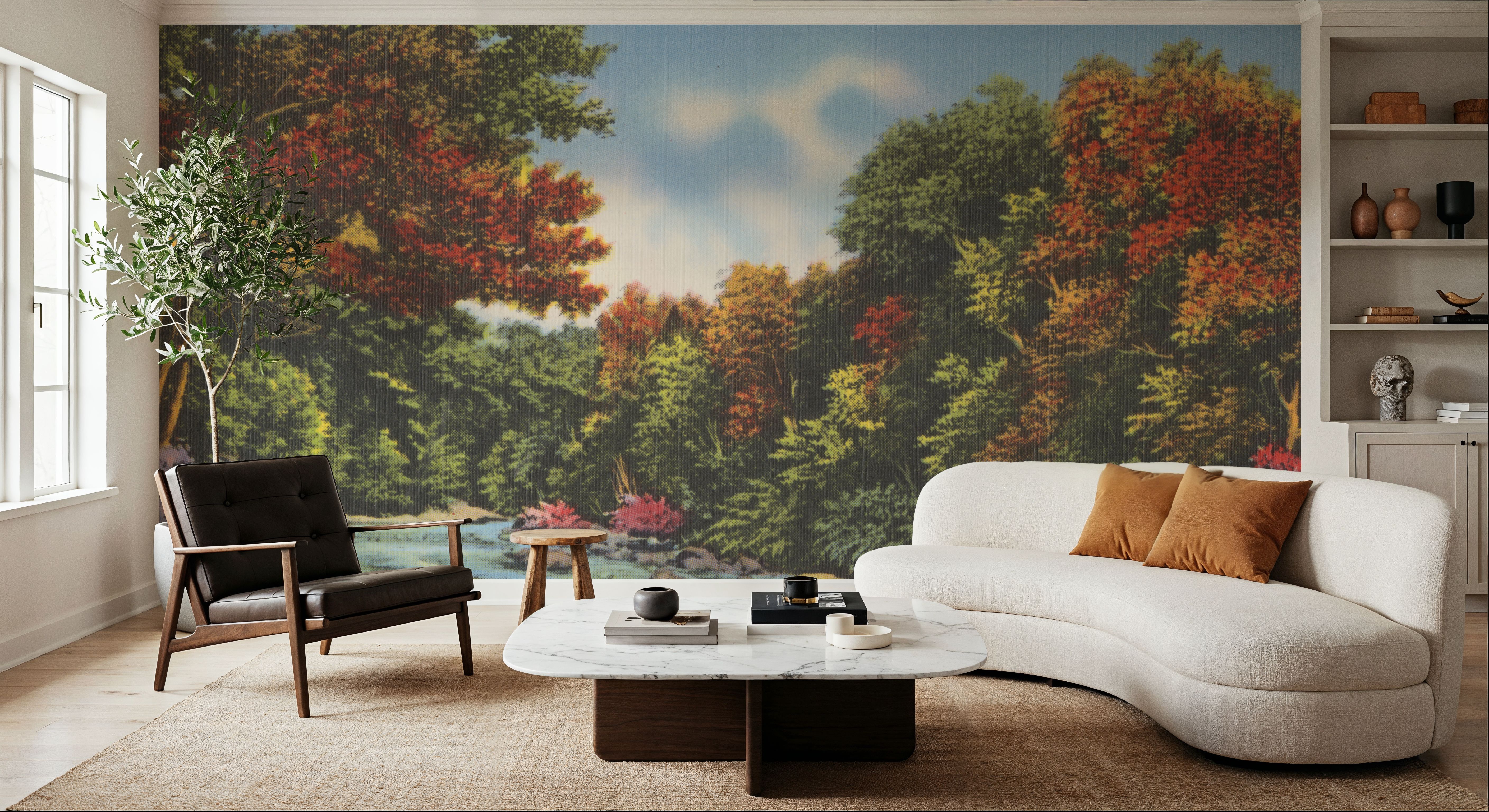 Color River - Screenprint Postcard, Papier peint