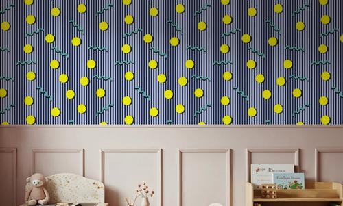 Memphis Dots & Stripes, Lilac