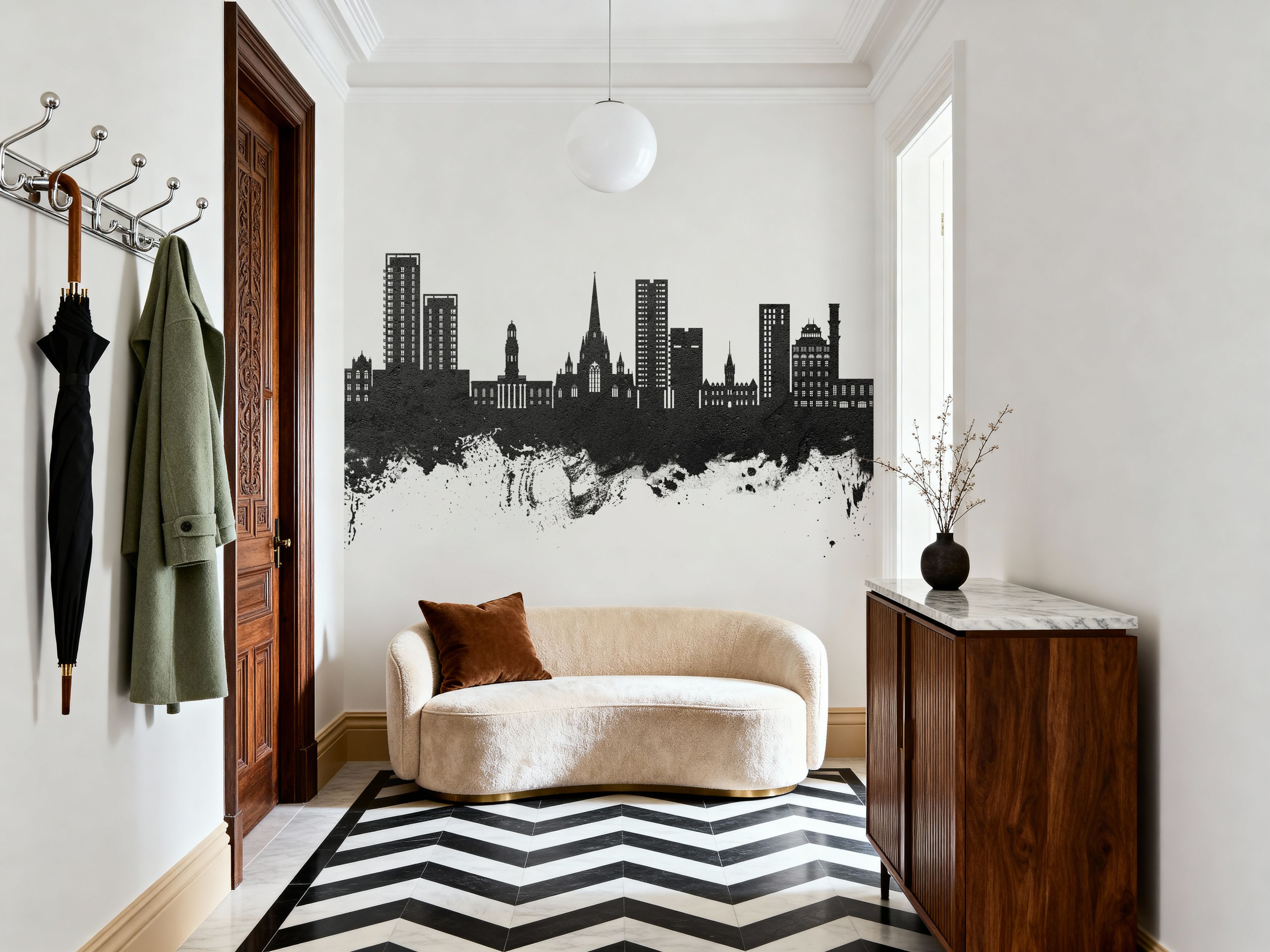 Salford England Skyline Black & White