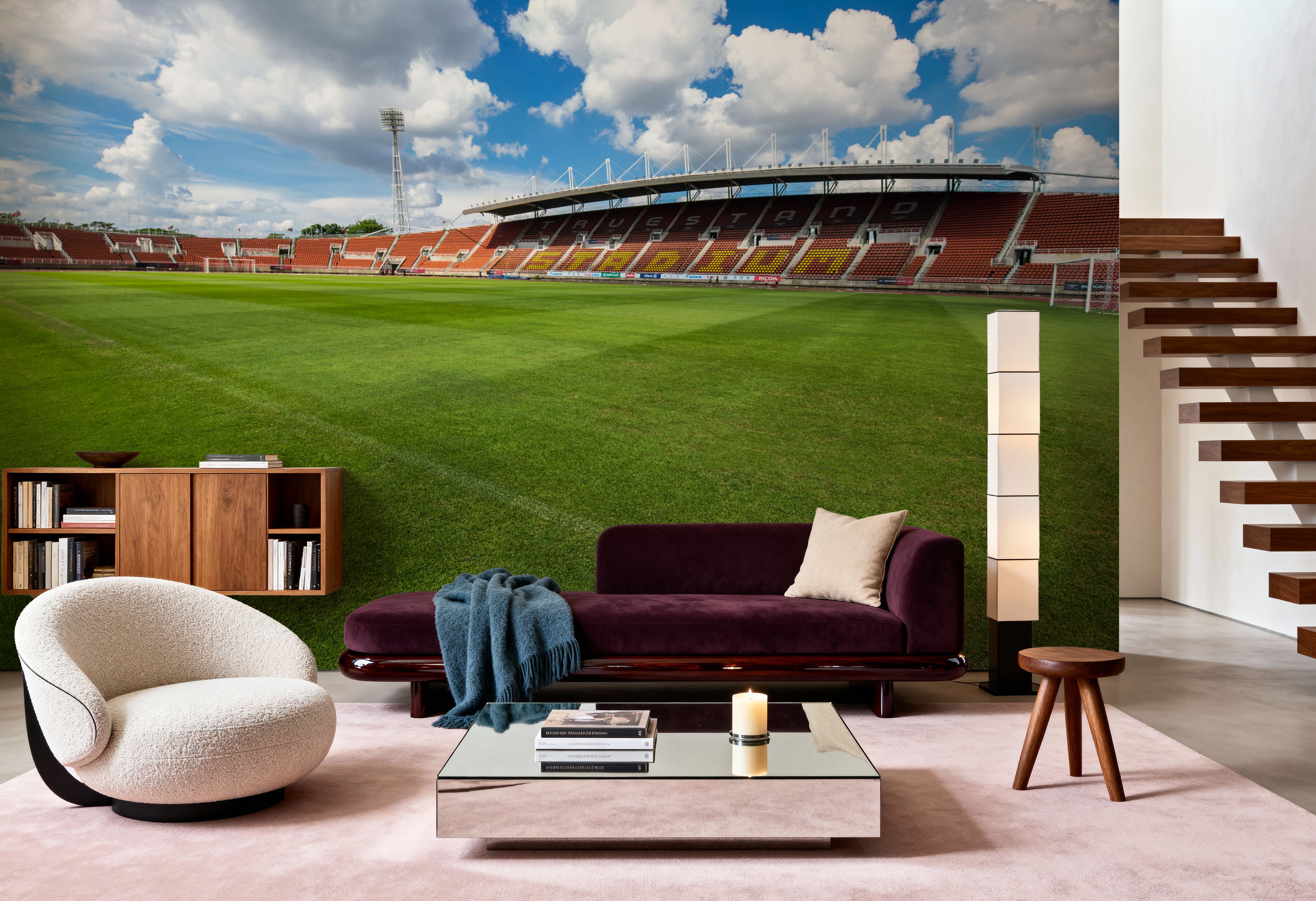 Wall Mural - Football Is Life - Skies Landscapes mural wallpaper - Offices - Wallism US - Premium, Textured or Peel & Stick