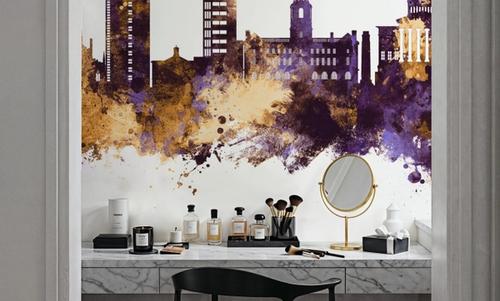 Preston England Skyline Purple & Gold