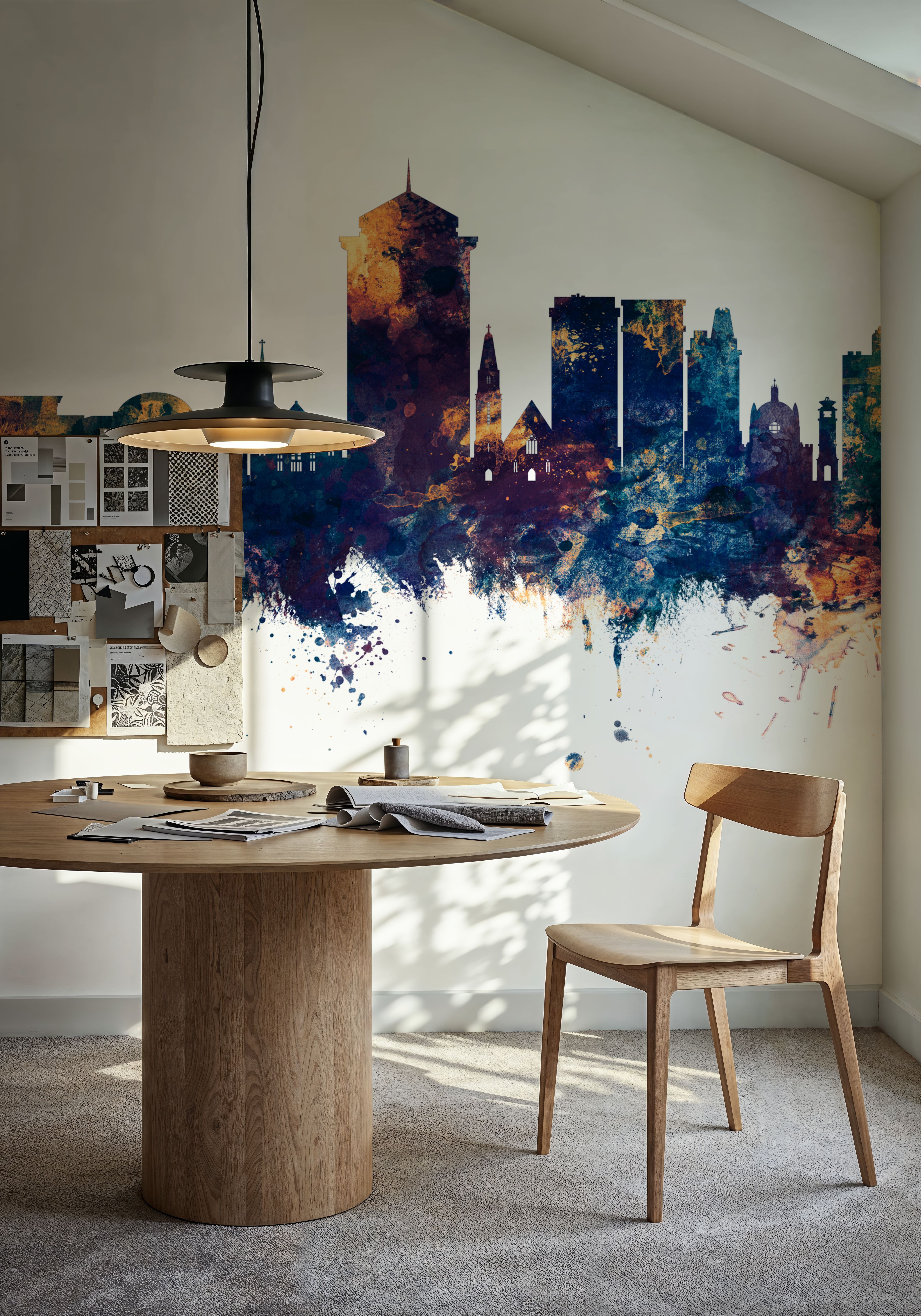 Montgomery Alabama Skyline Blue & Bronze