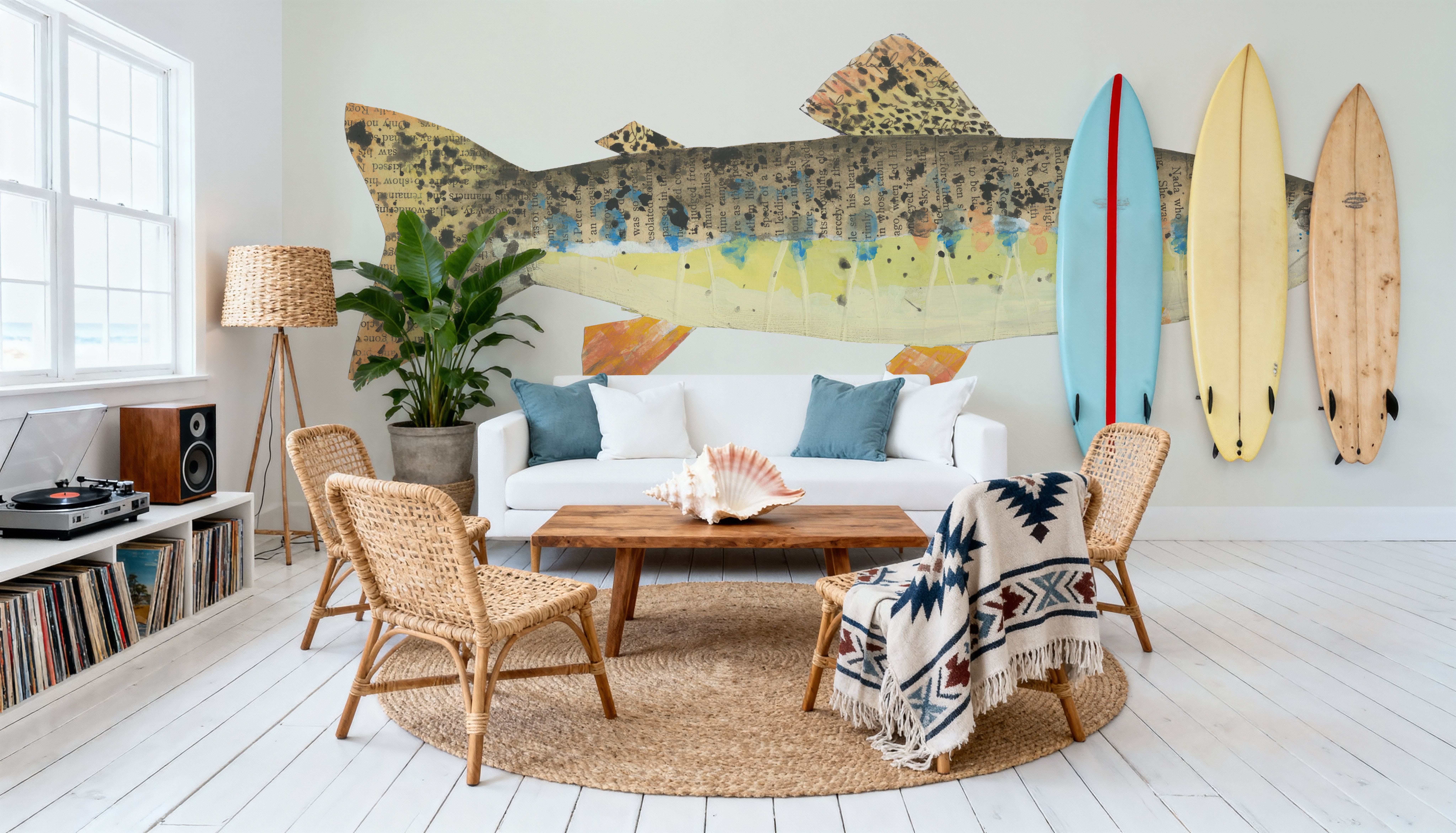 Angling in the Stream III, Wallpaper