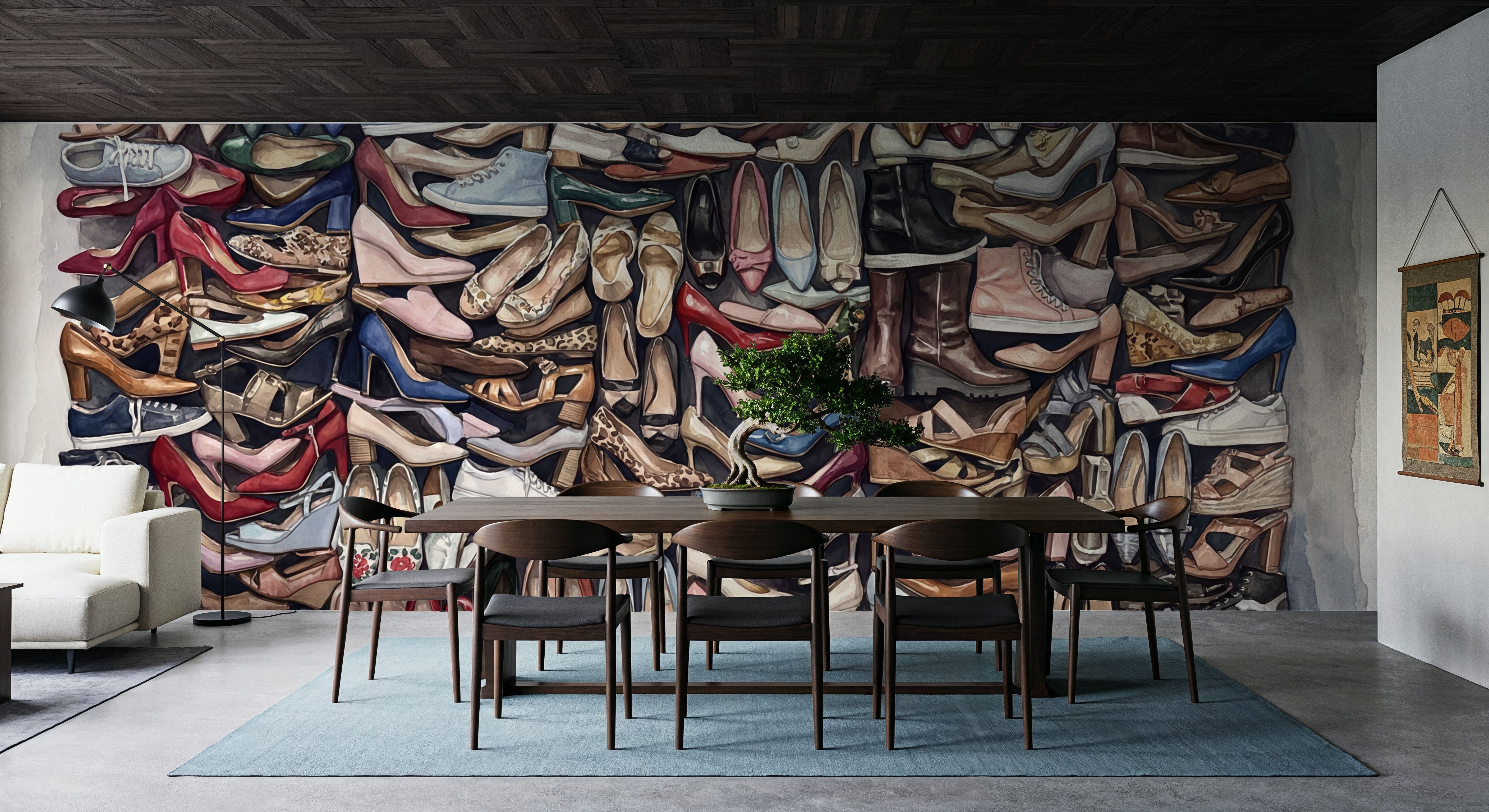 Shoe Biz - Stacked Series, Wallpaper