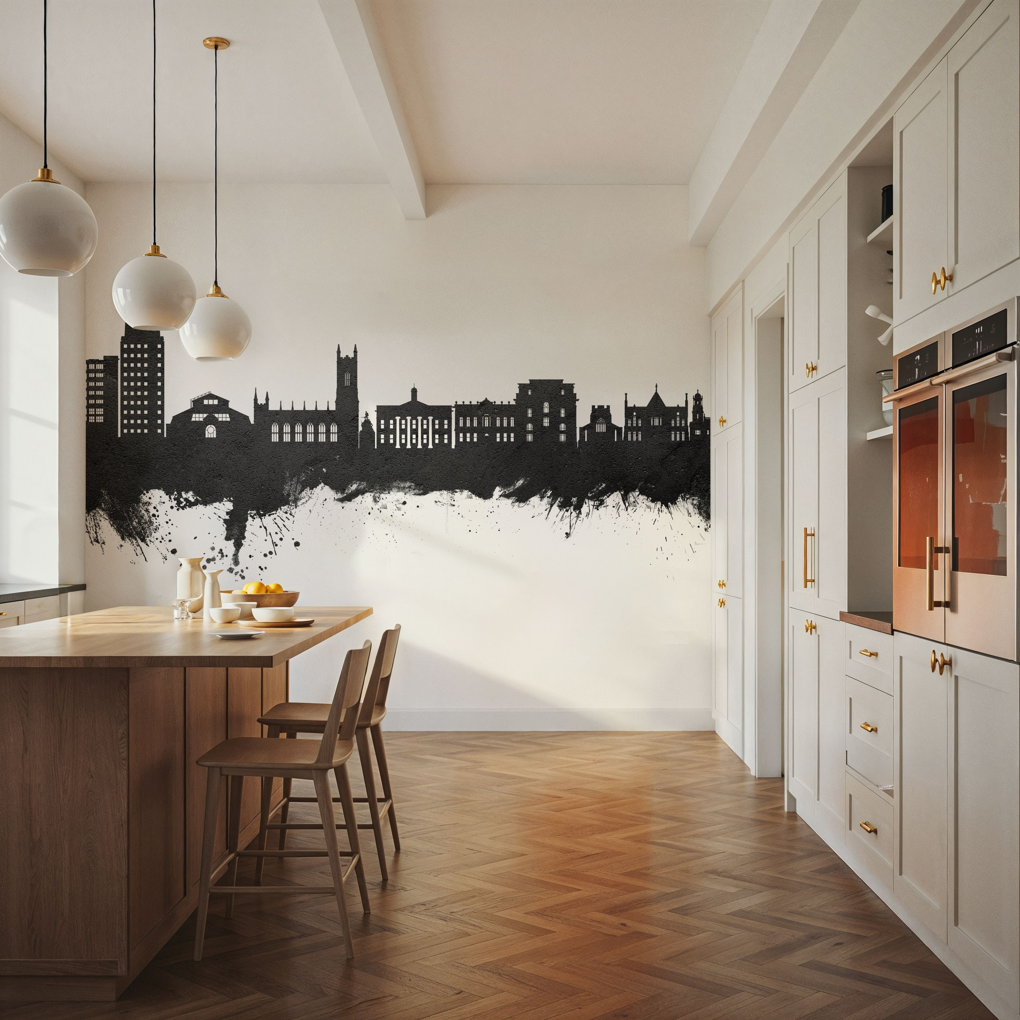 Oldham England Skyline Black & White