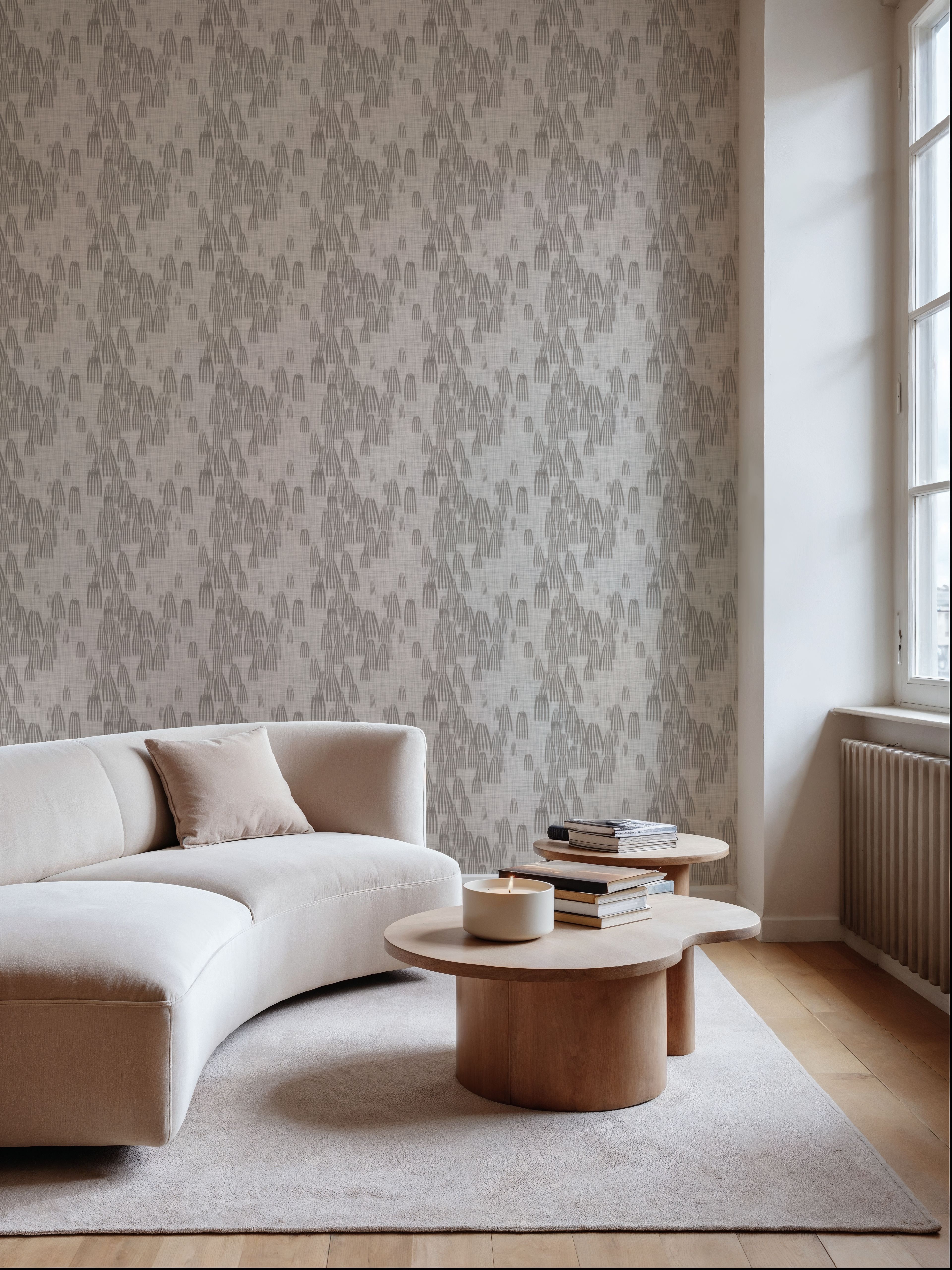 Wallpaper - Dulcet - Abstract Textiles - Gray - Bedroom - Wallism UK - Premium, Textured or Peel & Stick