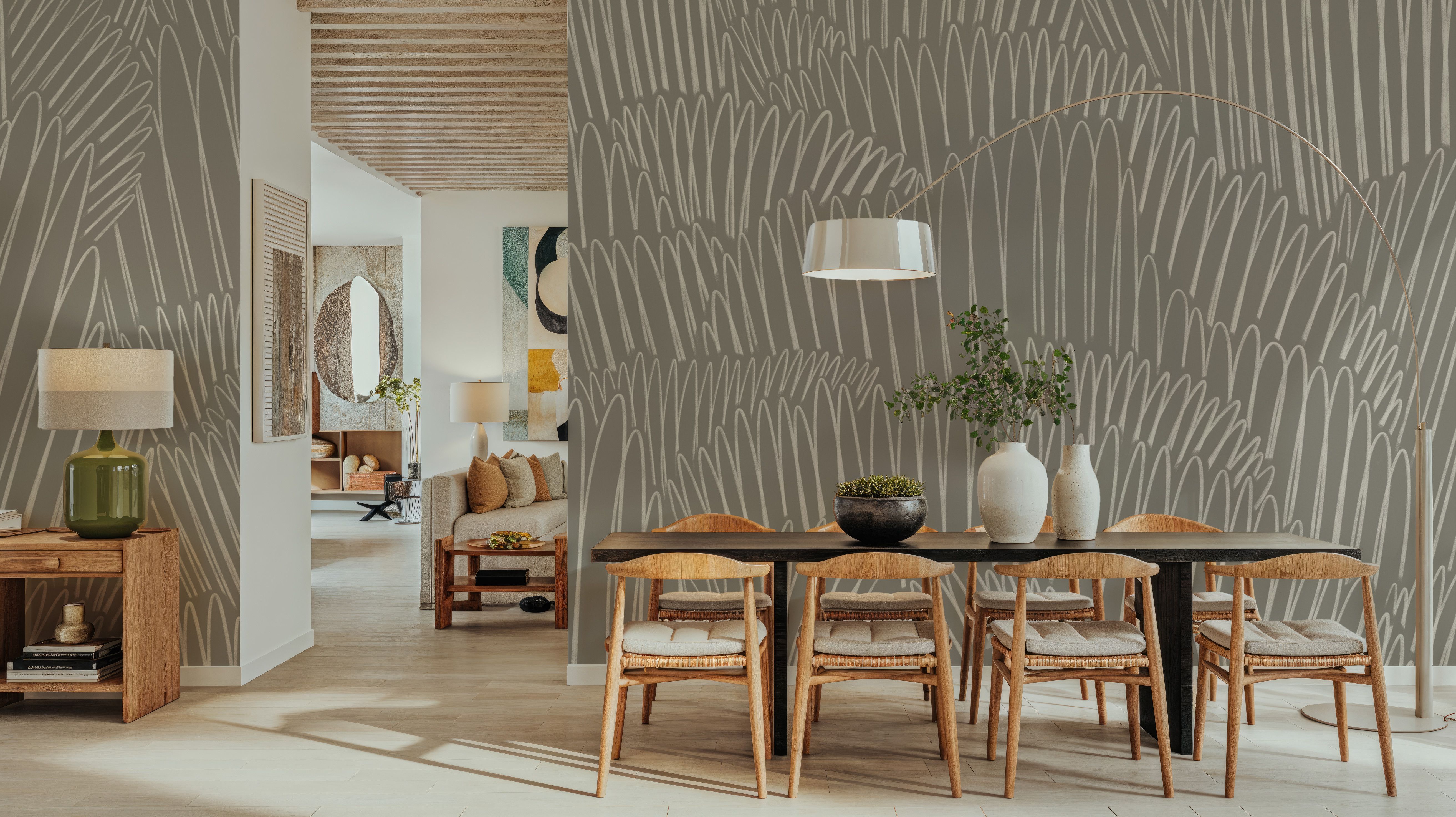 Ruffles Hills, Beige, Carte da parati