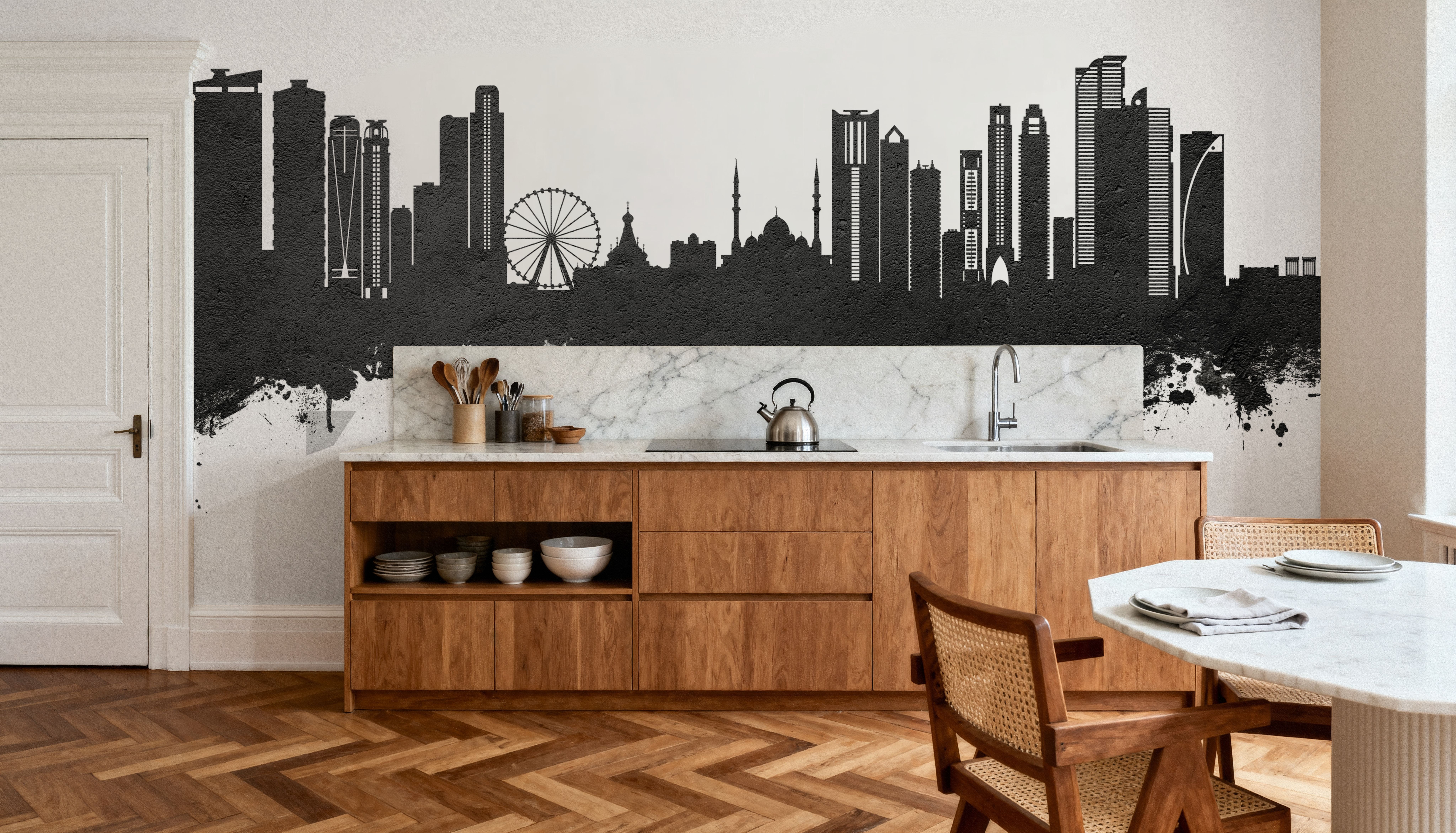 Sharjah Skyline Black & White