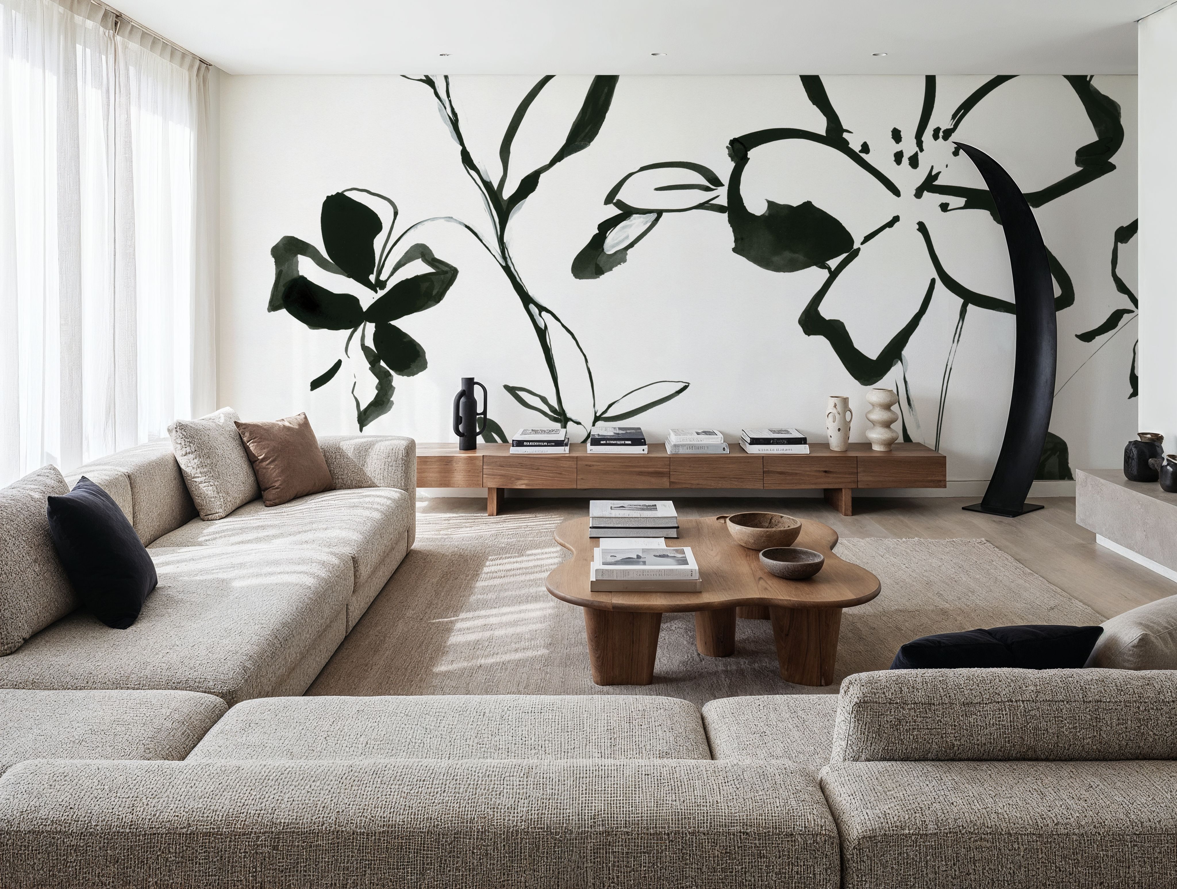 Floral Sketch II, Papier peint