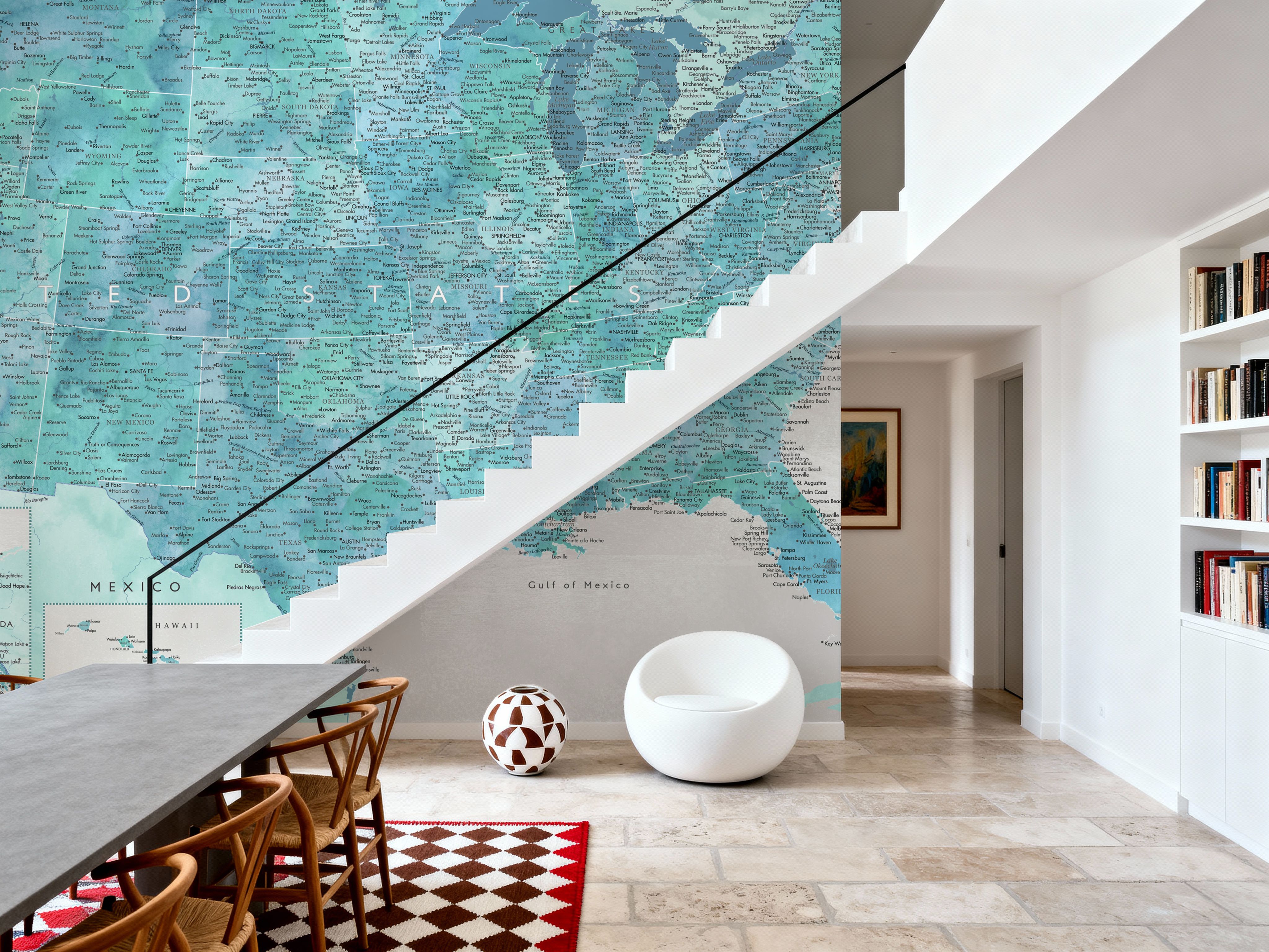 US Map Detailed - Harriet