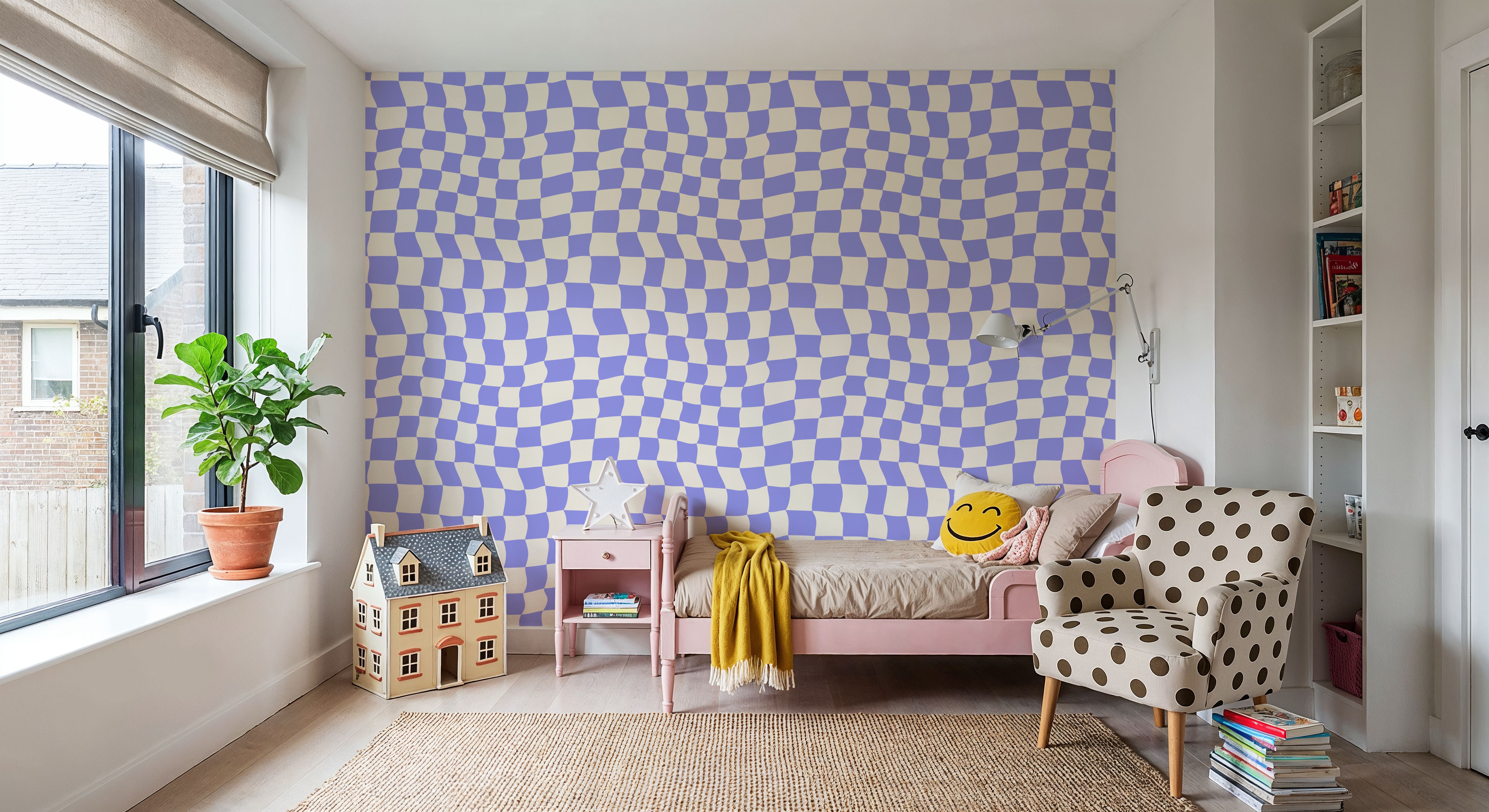 Warped Checkerboard, Lilac