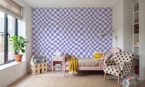 Warped Checkerboard, Lilac