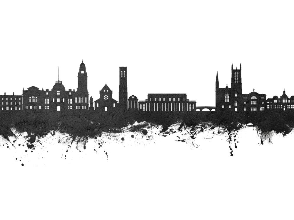 Royal Leamington Spa England Black & White