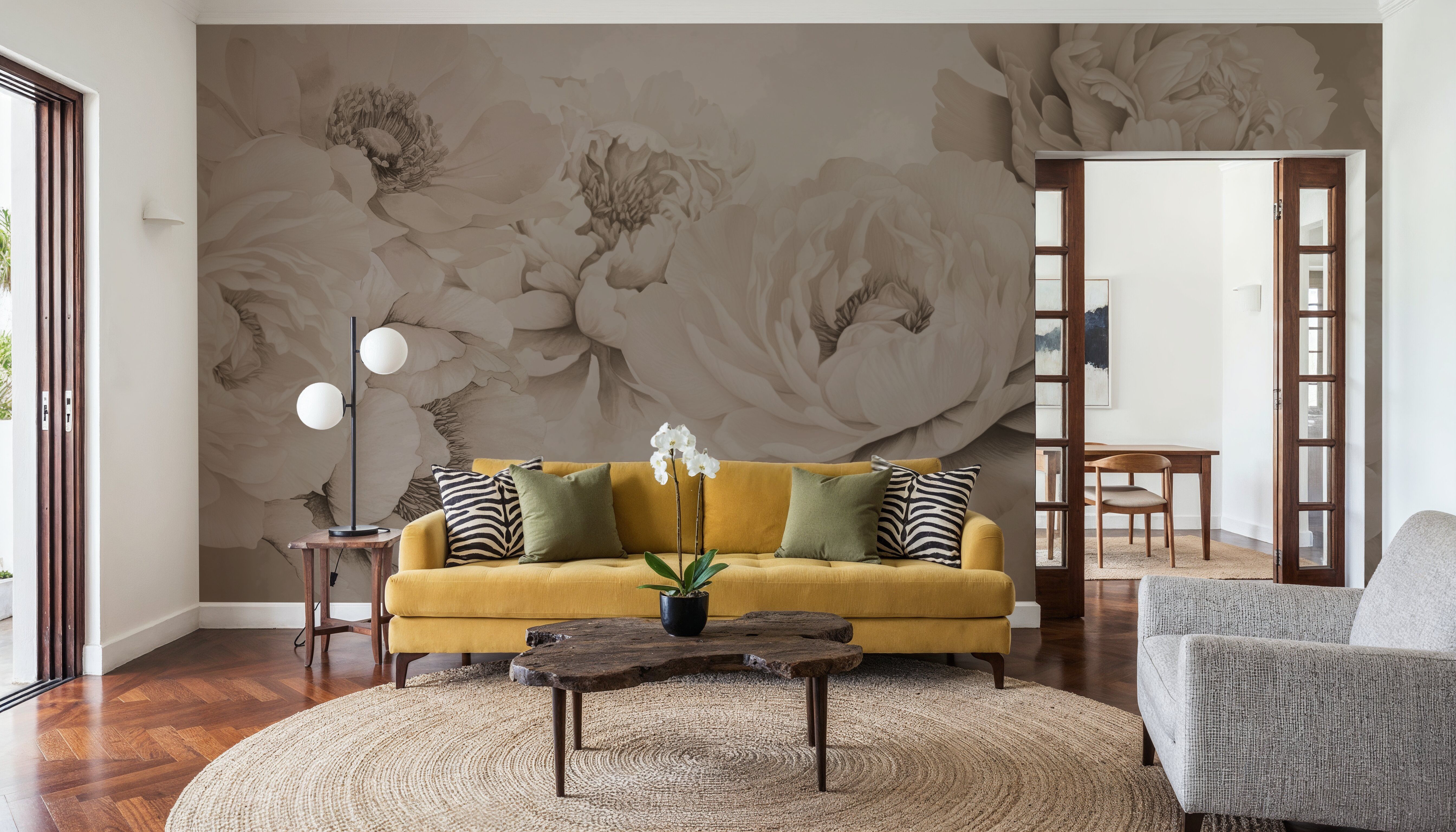 Transcendent Peony, Beige