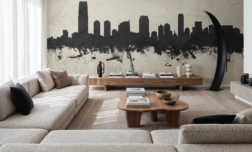 Jersey City New York Skyline Concrete