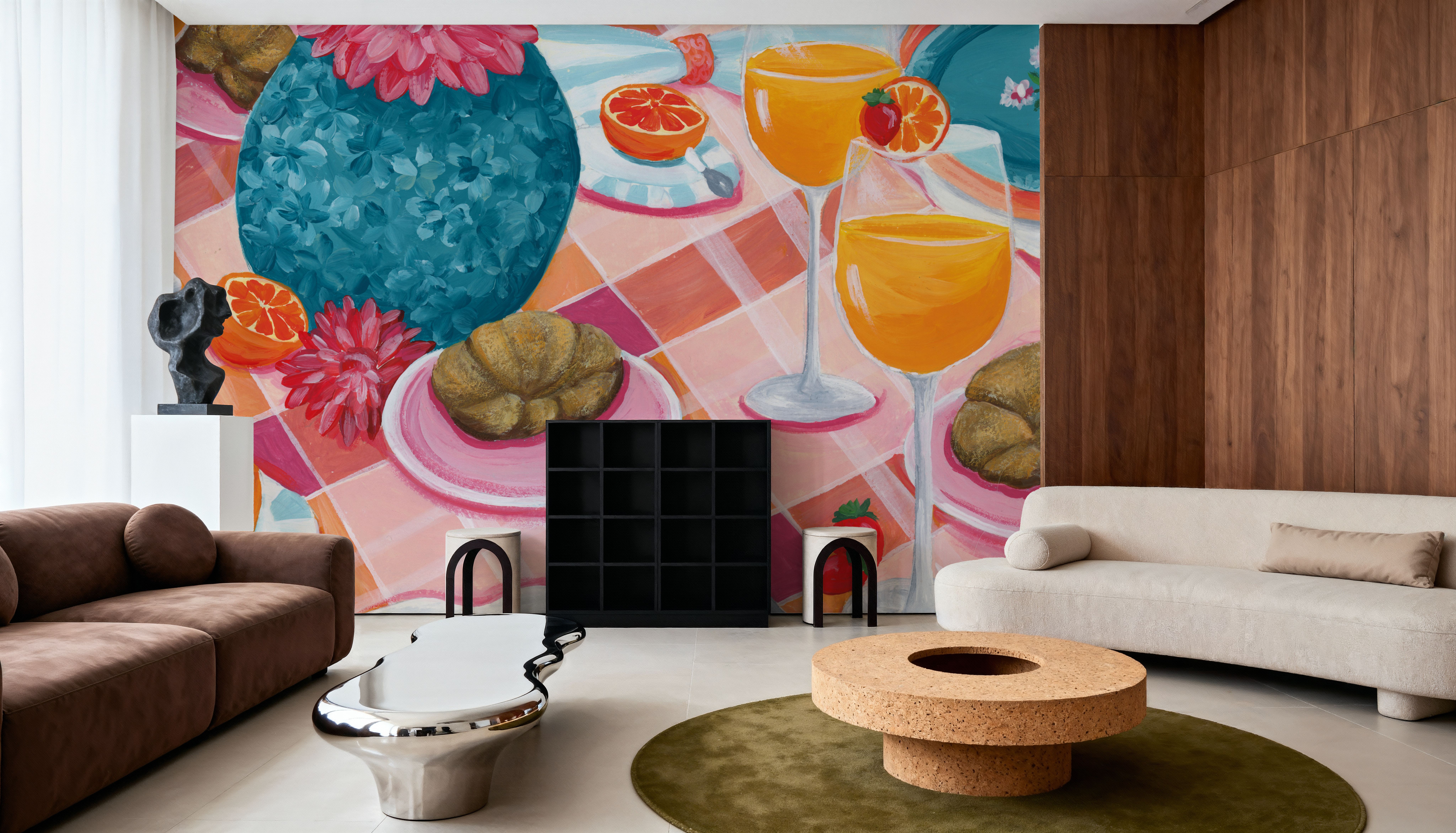 Brunch I, Carte da parati