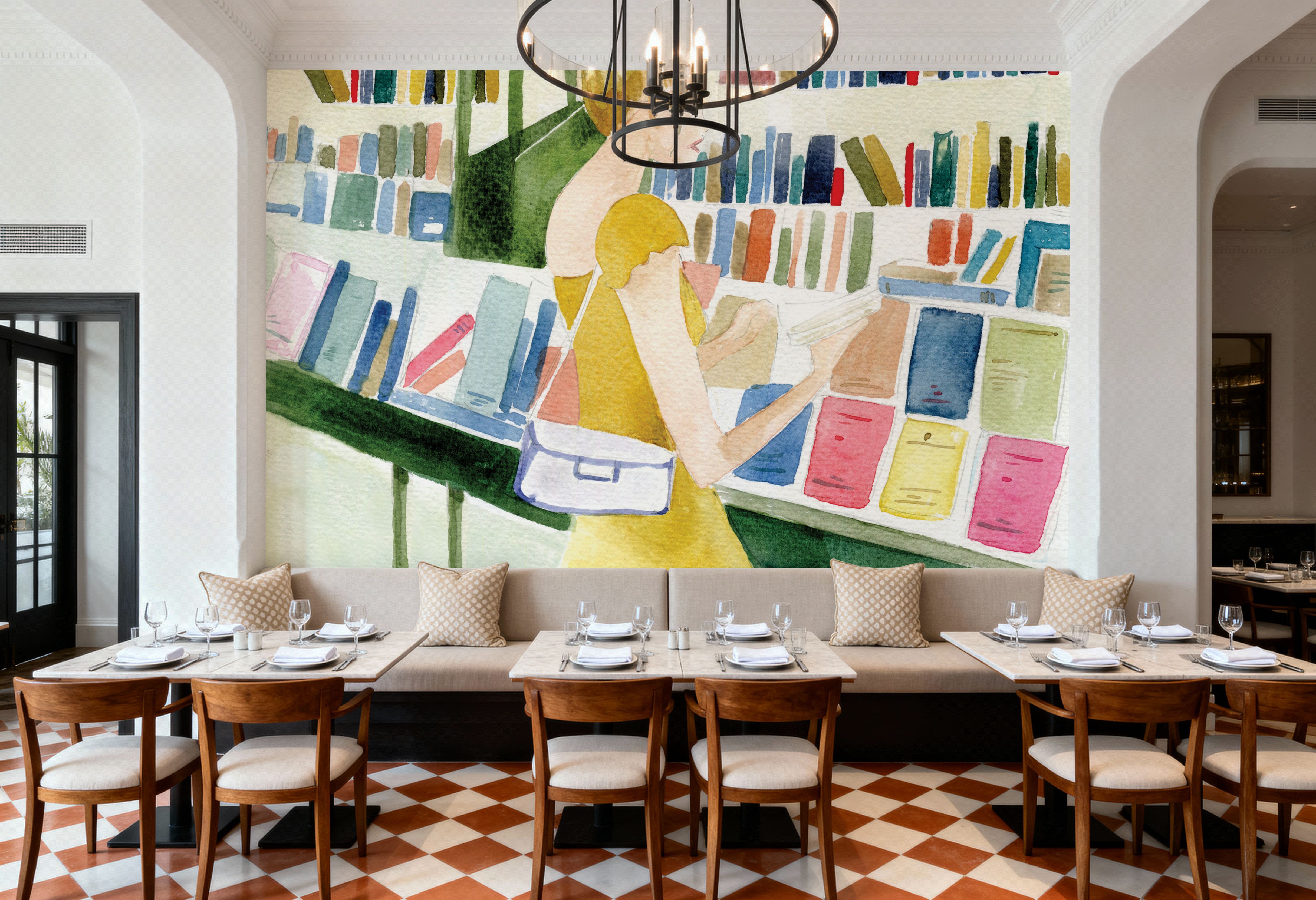 Never Enough Books I, Tapeten