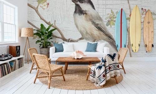 Black Capped Chickadee Vintage