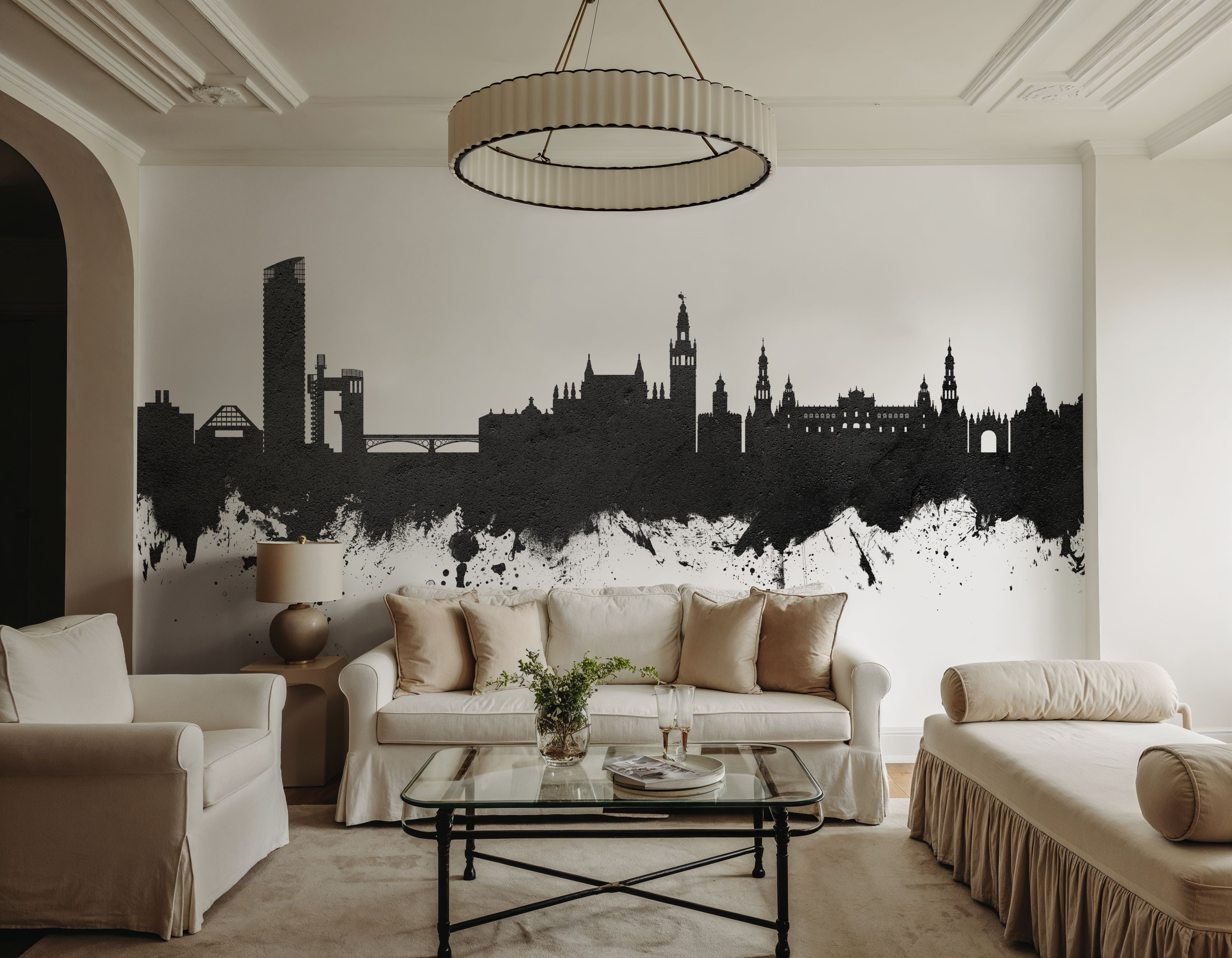 Sevilla Skyline Black & White