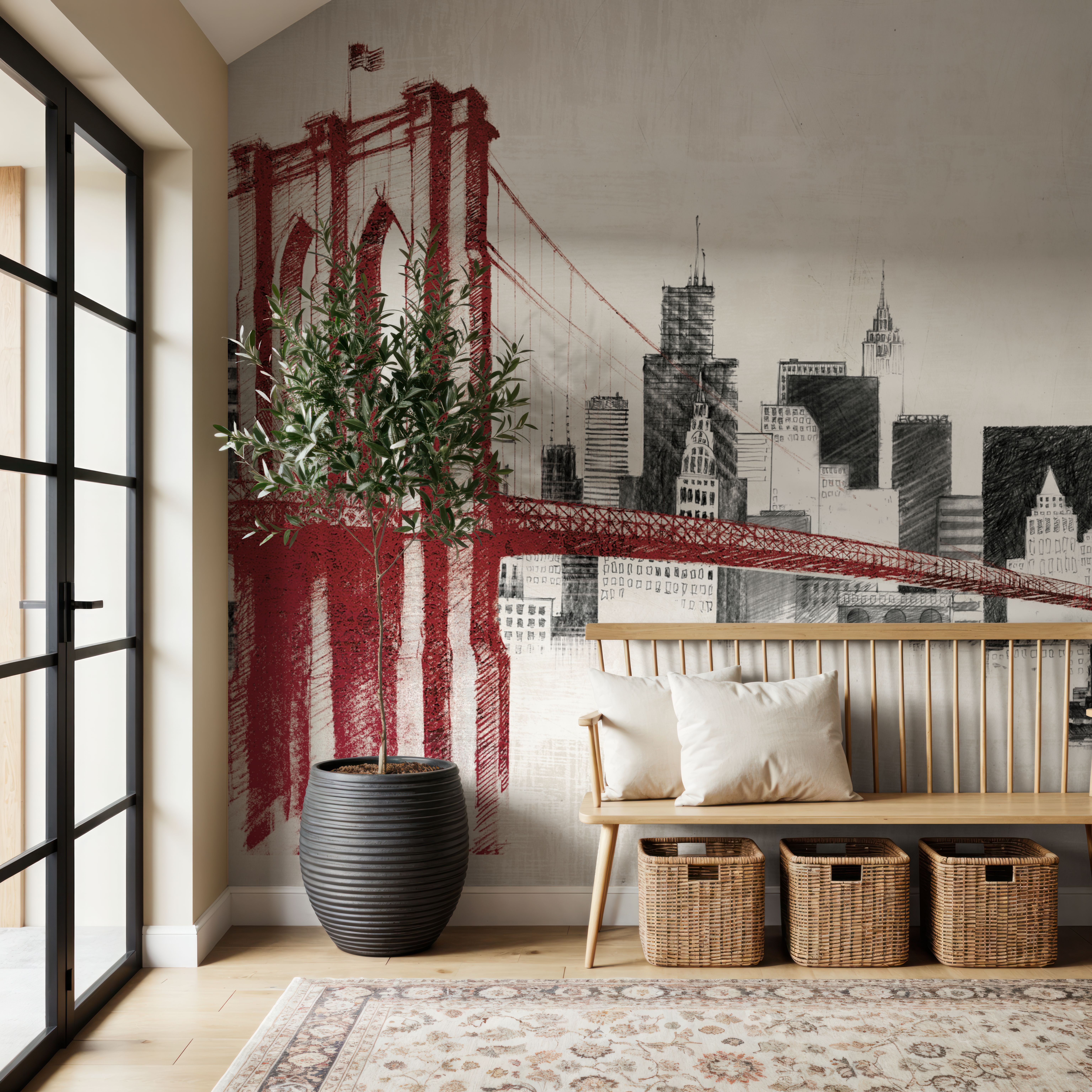 Skyline Crossing Red