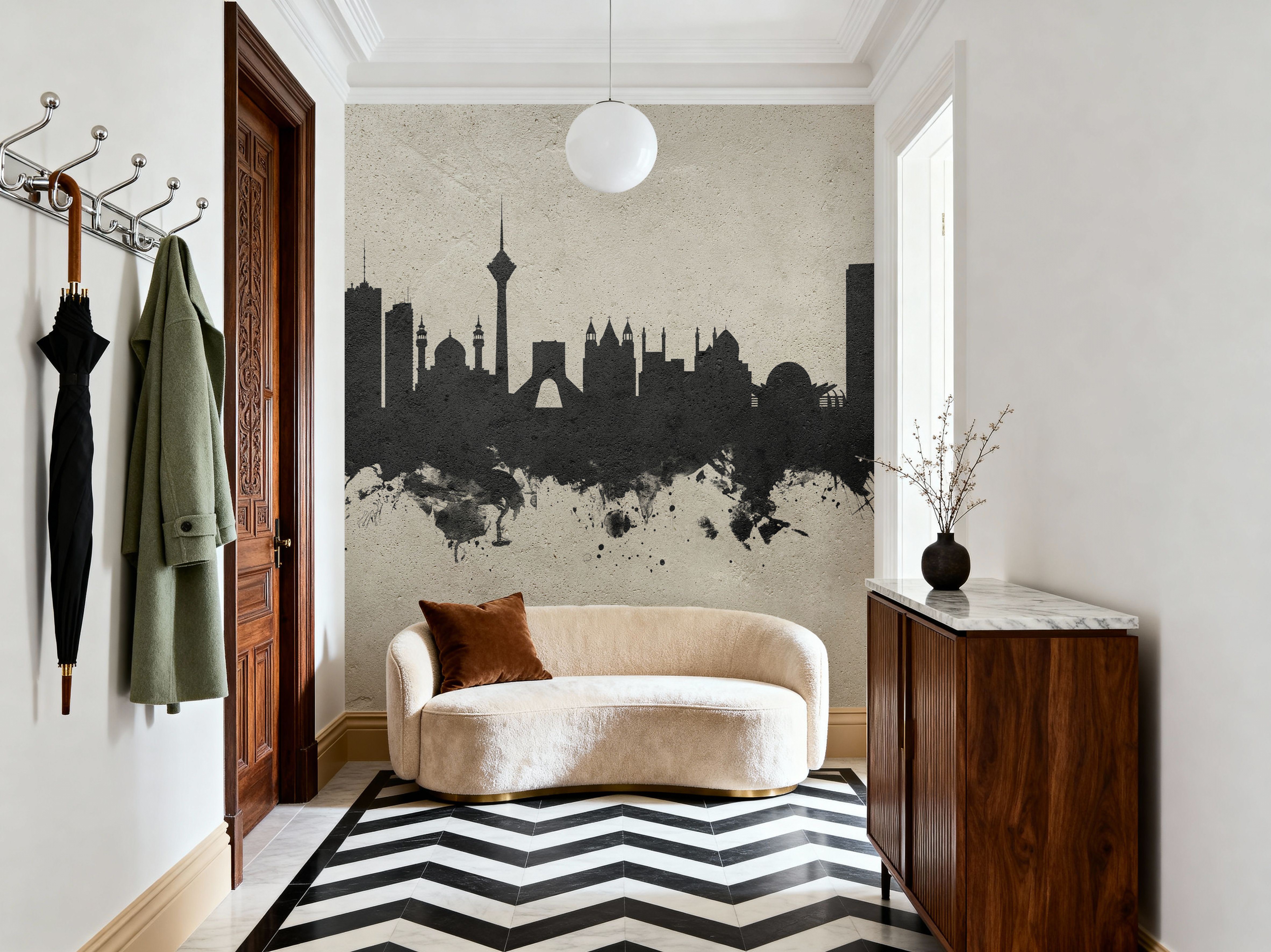 Tehran Iran Skyline Concrete