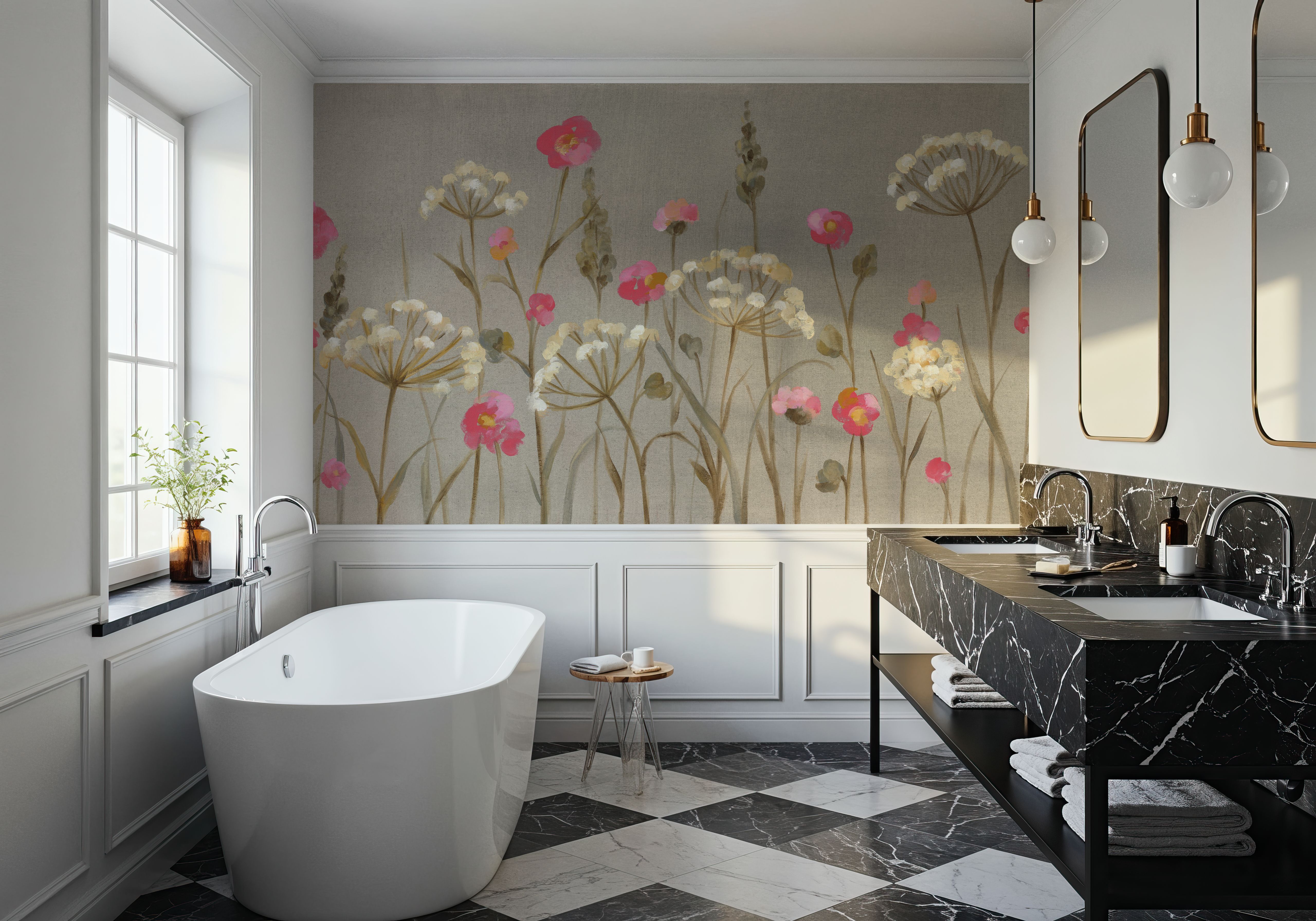 Delicate Garden Canvas, Wallpaper