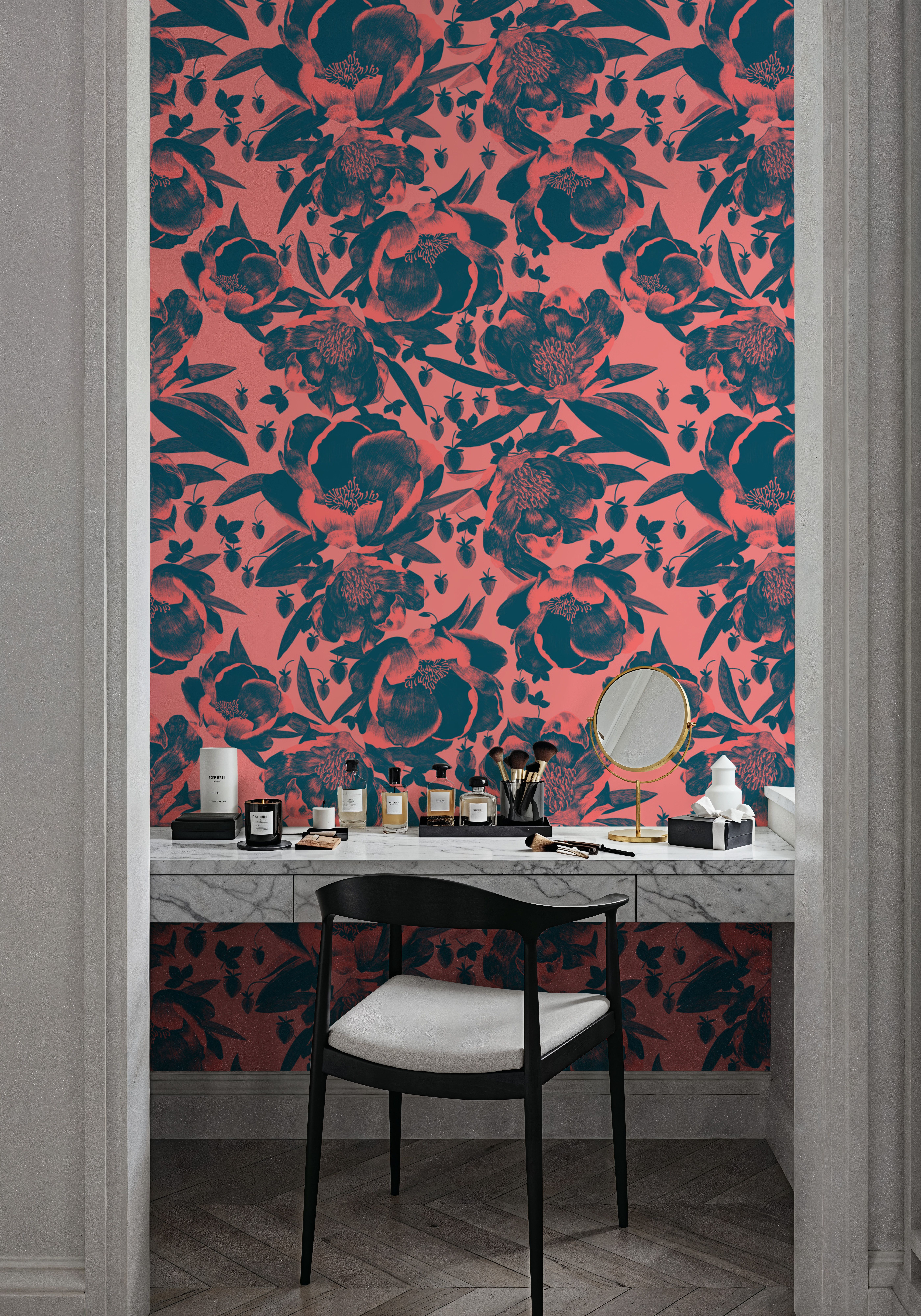 Pop Peonies, Pink & Teal
