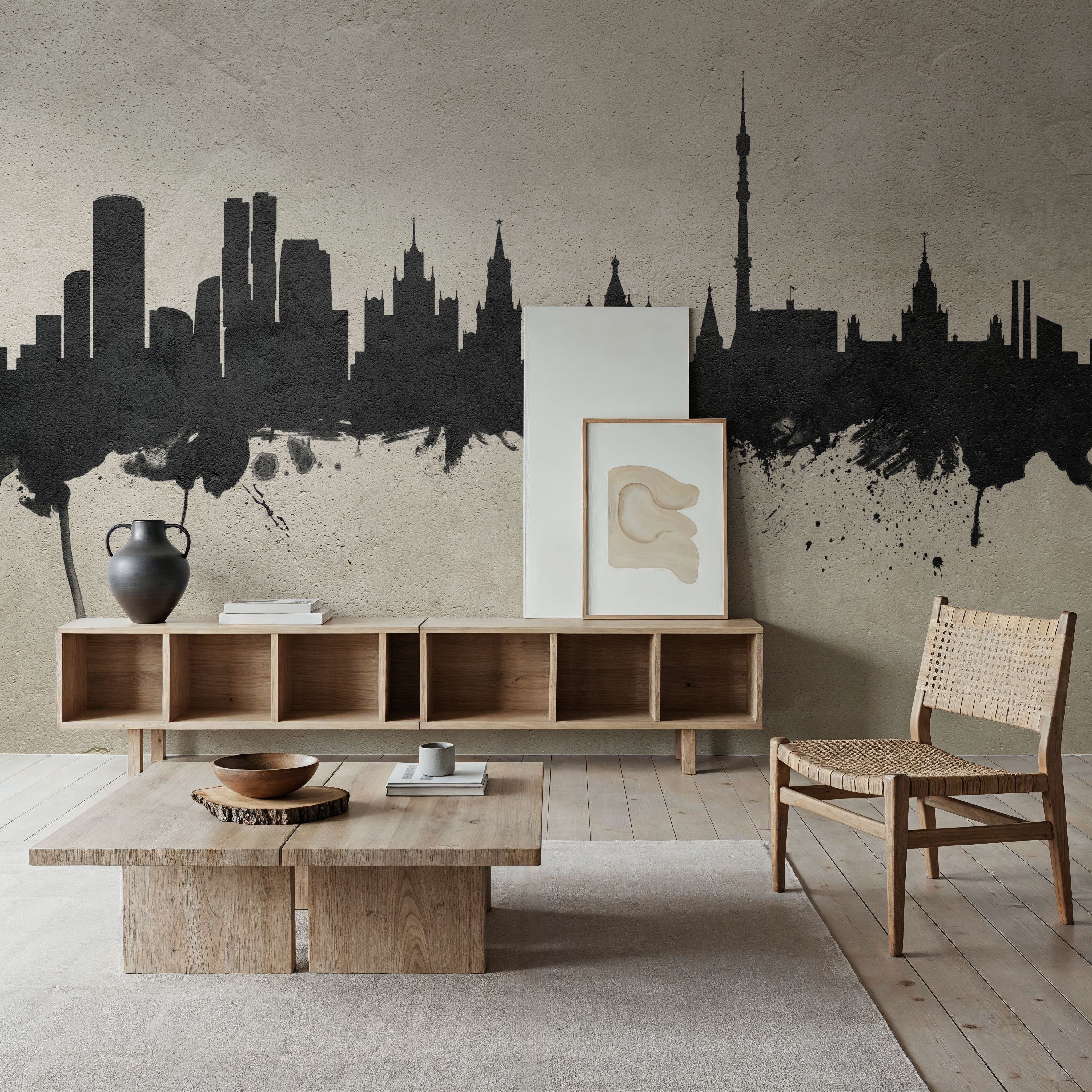 Moscow Russia Skyline Concrete