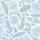Block Print Lotus, French Blue