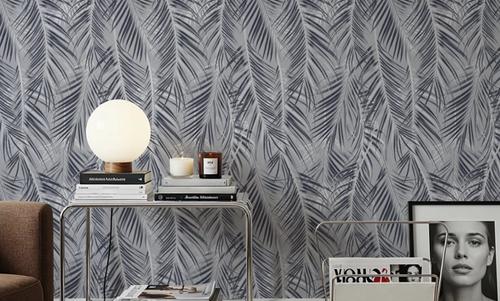 Swaying Palm Leaves, Grey