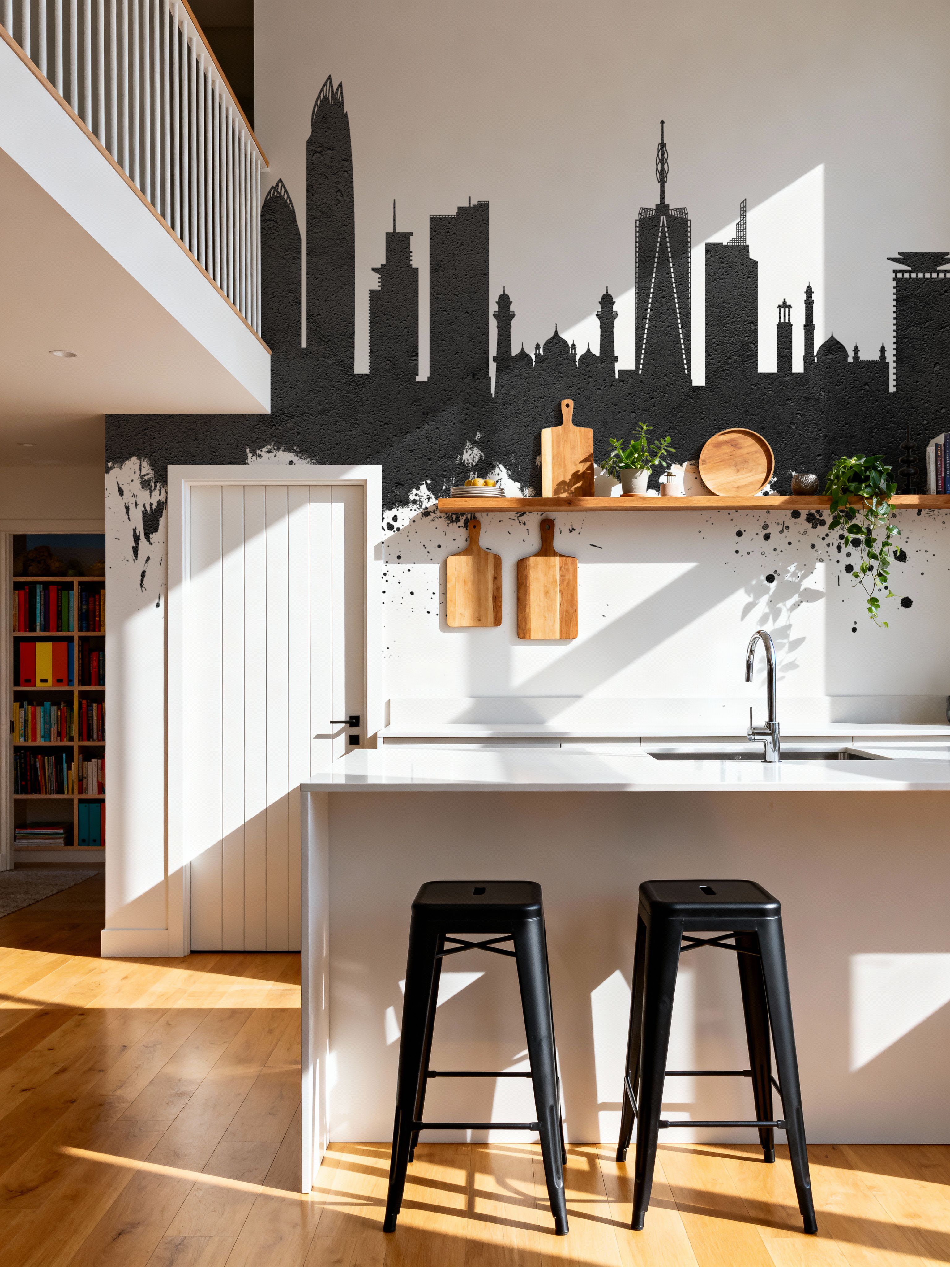 Nairobi Kenya Skyline Black & White